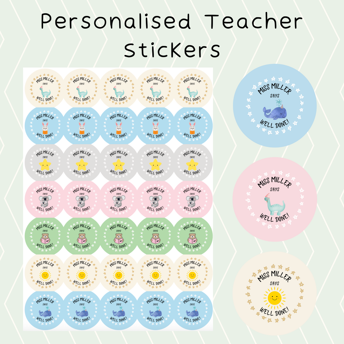 Personalised Teacher Stickers