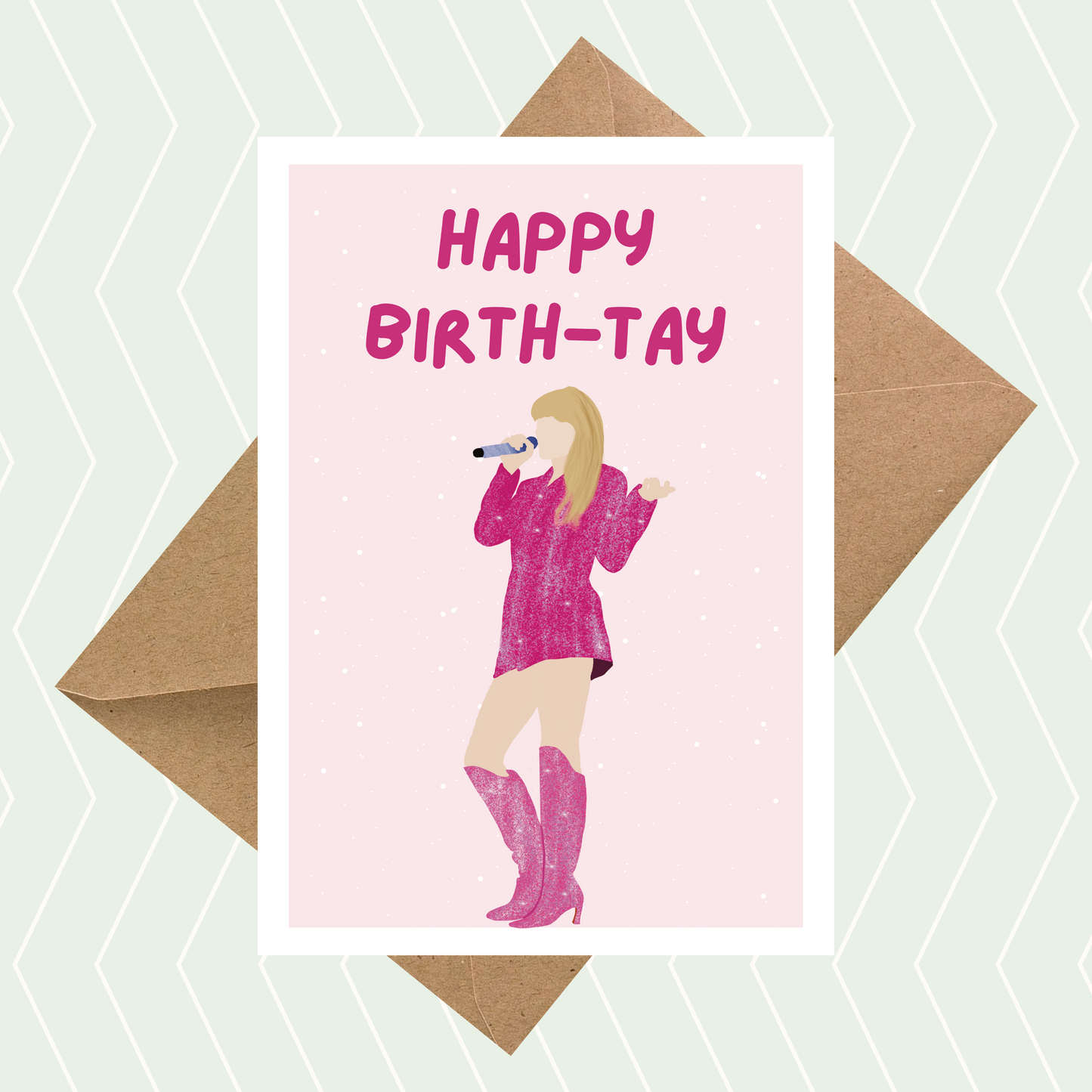 Taylor Swift Inspired, Happy Birth-Tay Birthday Card