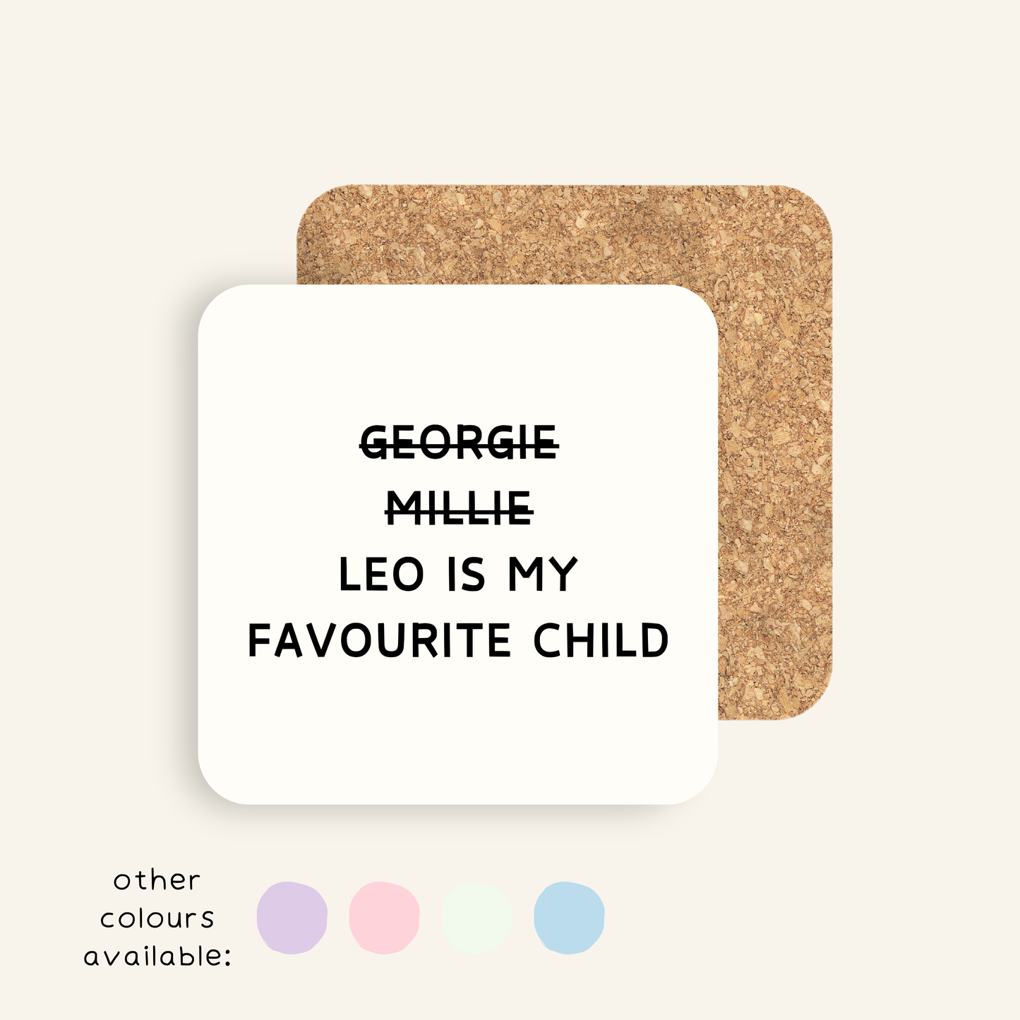 Personalised Funny Favourite Child Coaster