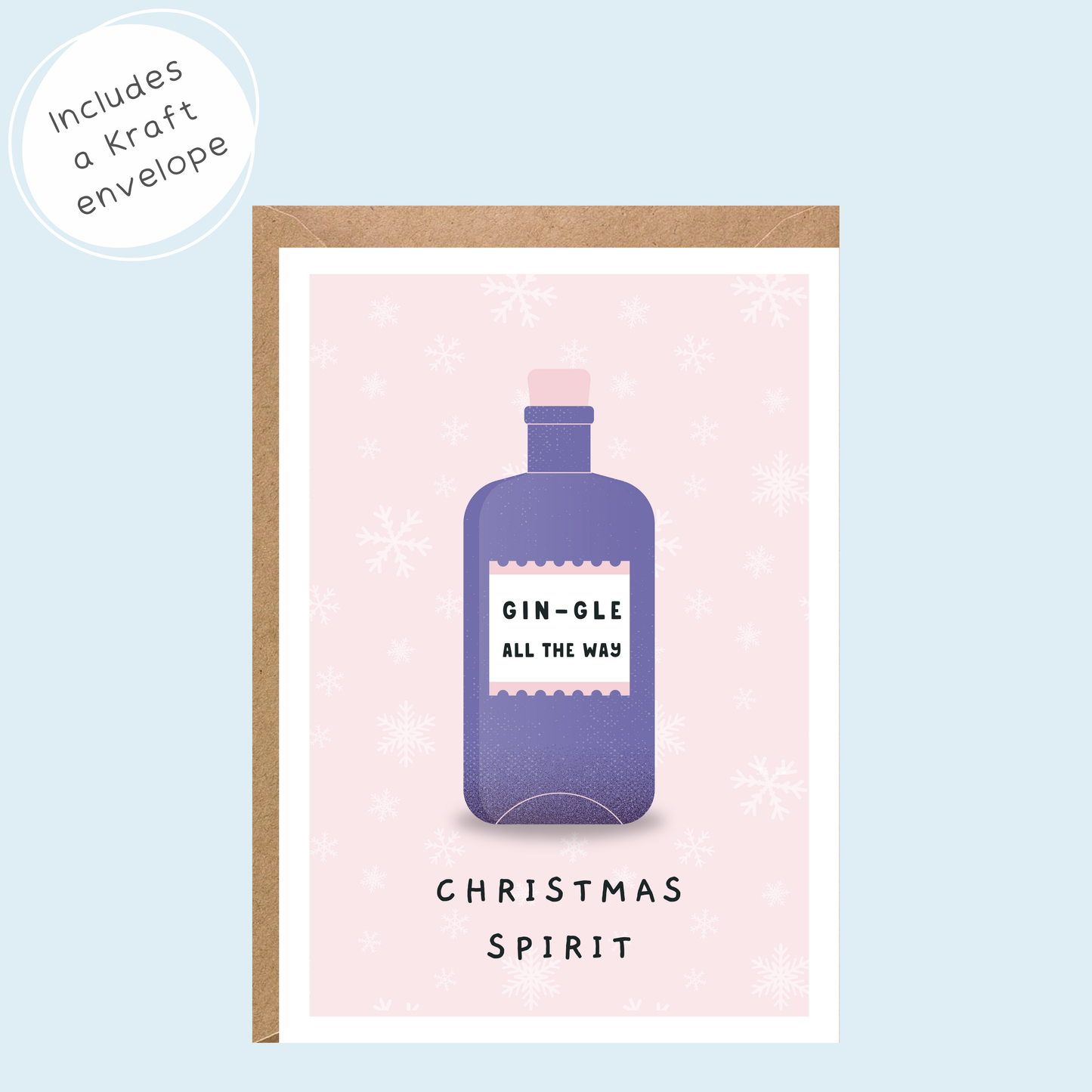 Gin-gle All The Way Christmas Card