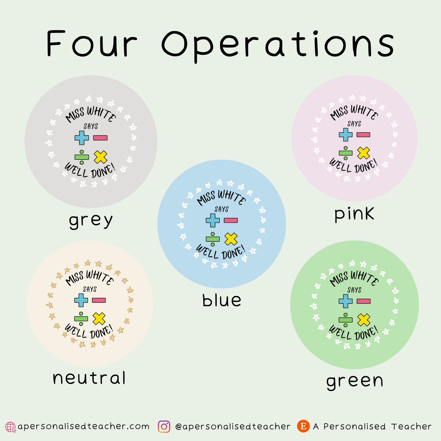Personalised Maths Teacher Stickers