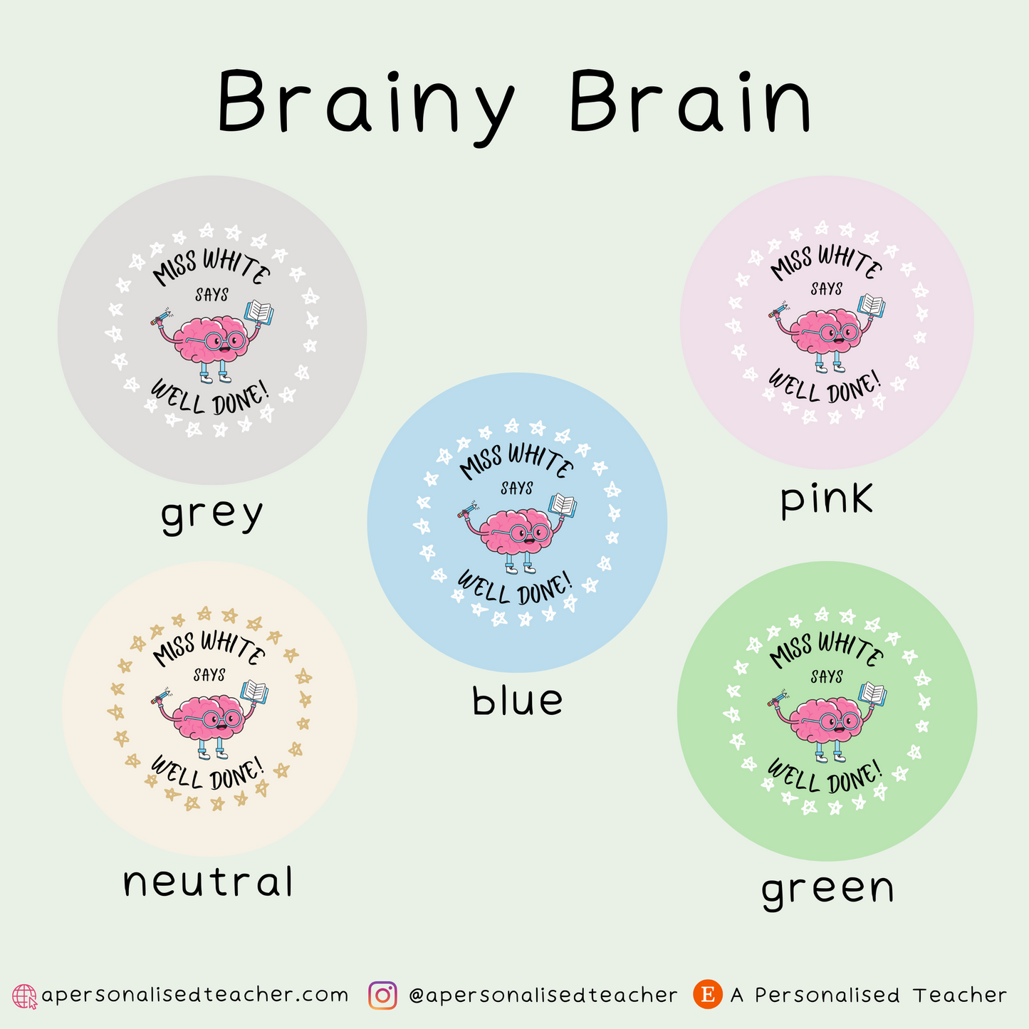 Personalised Psychology Teacher Stickers
