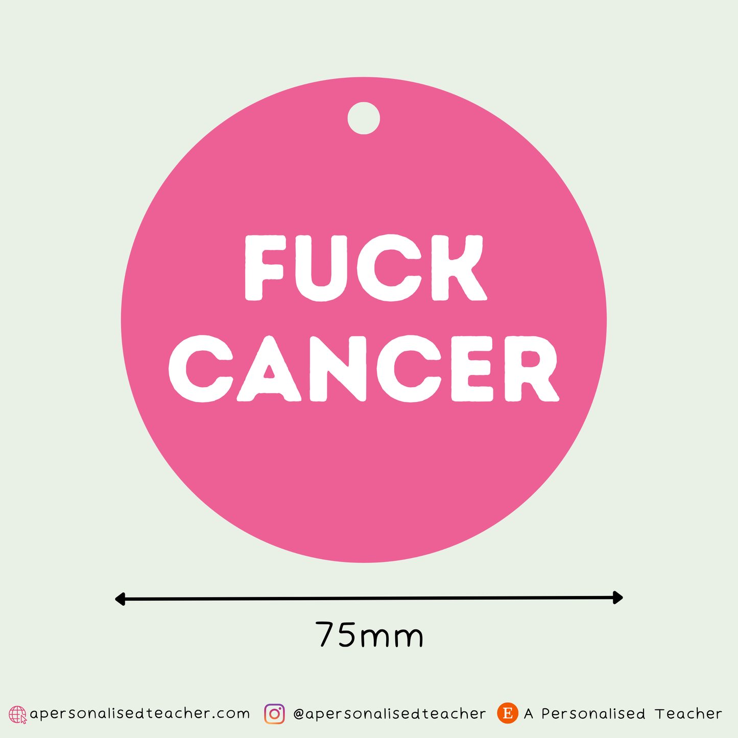 Fuck Cancer Hanging Decoration