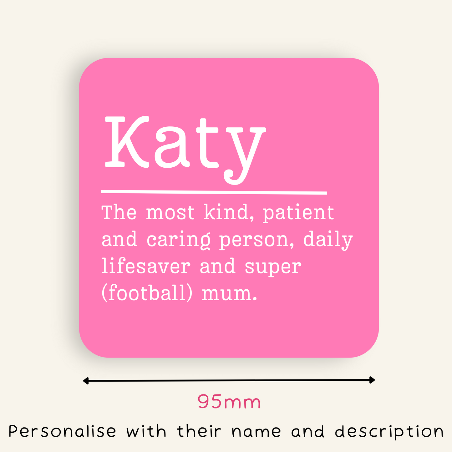 Personalised Name Definition Coaster
