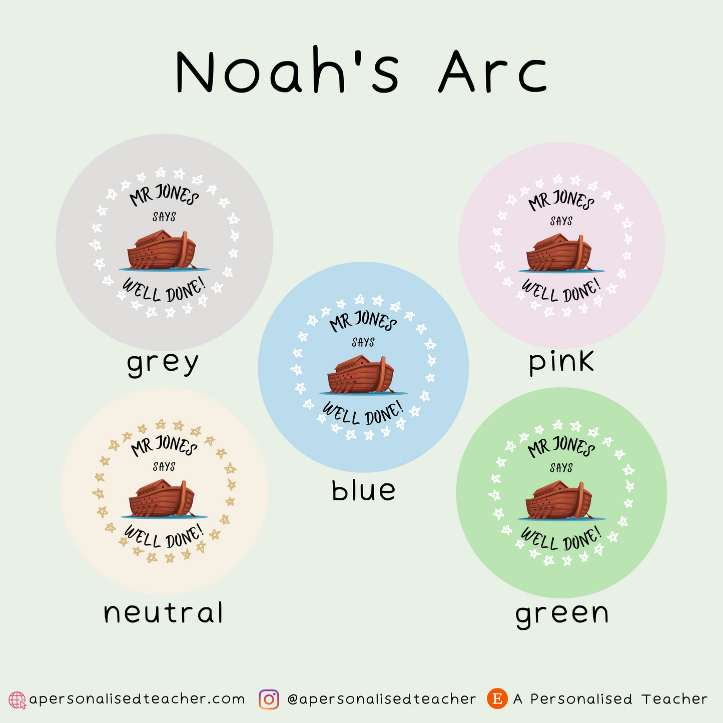 Personalised RE Teacher Stickers