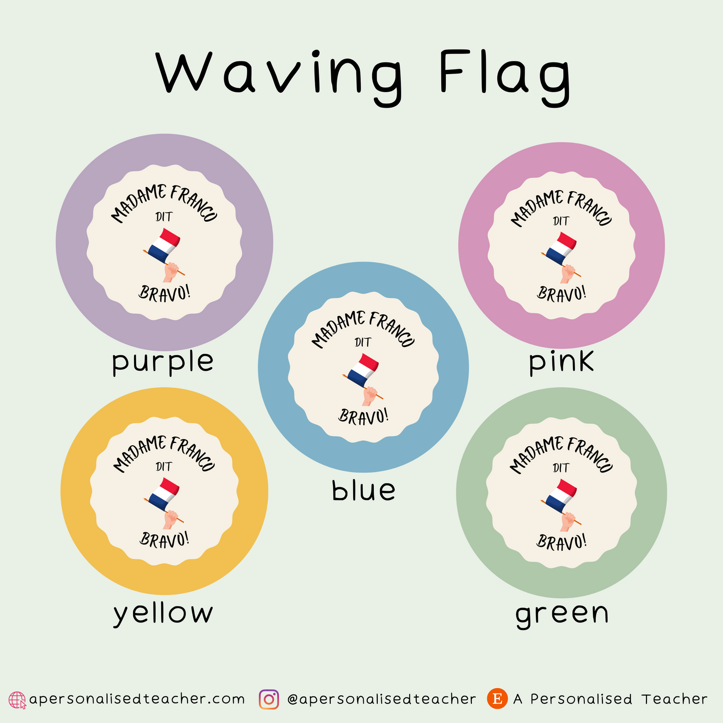 Personalised French Teacher Stickers