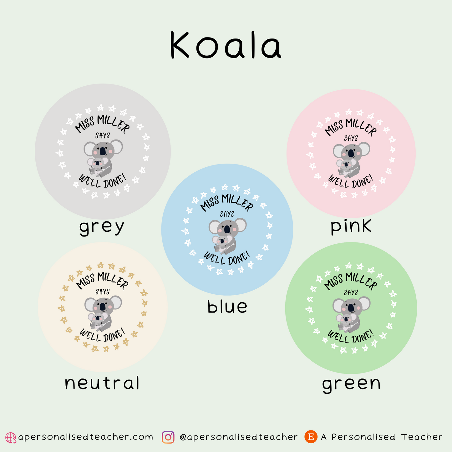 Personalised Teacher Stickers