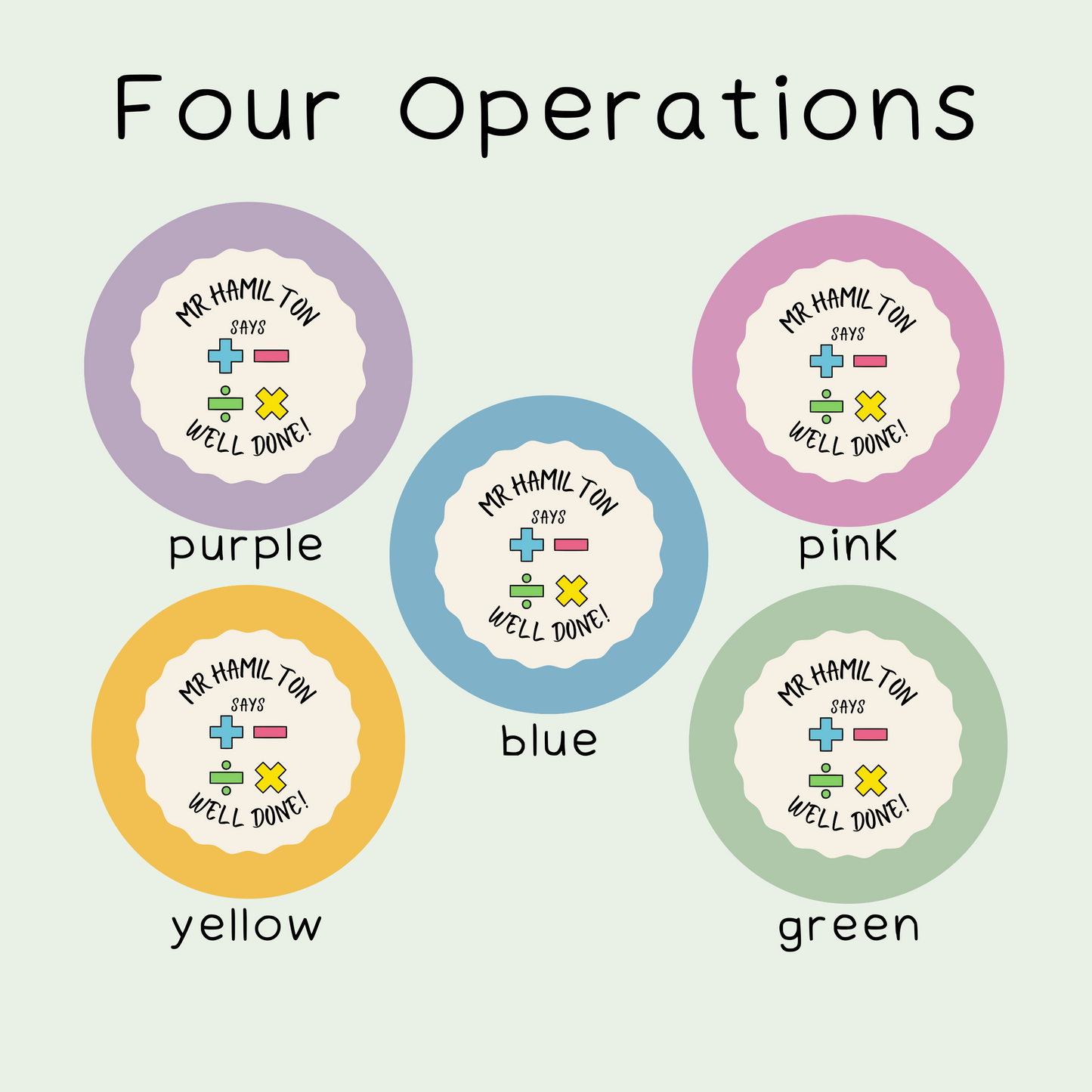 Personalised Maths Teacher Stickers