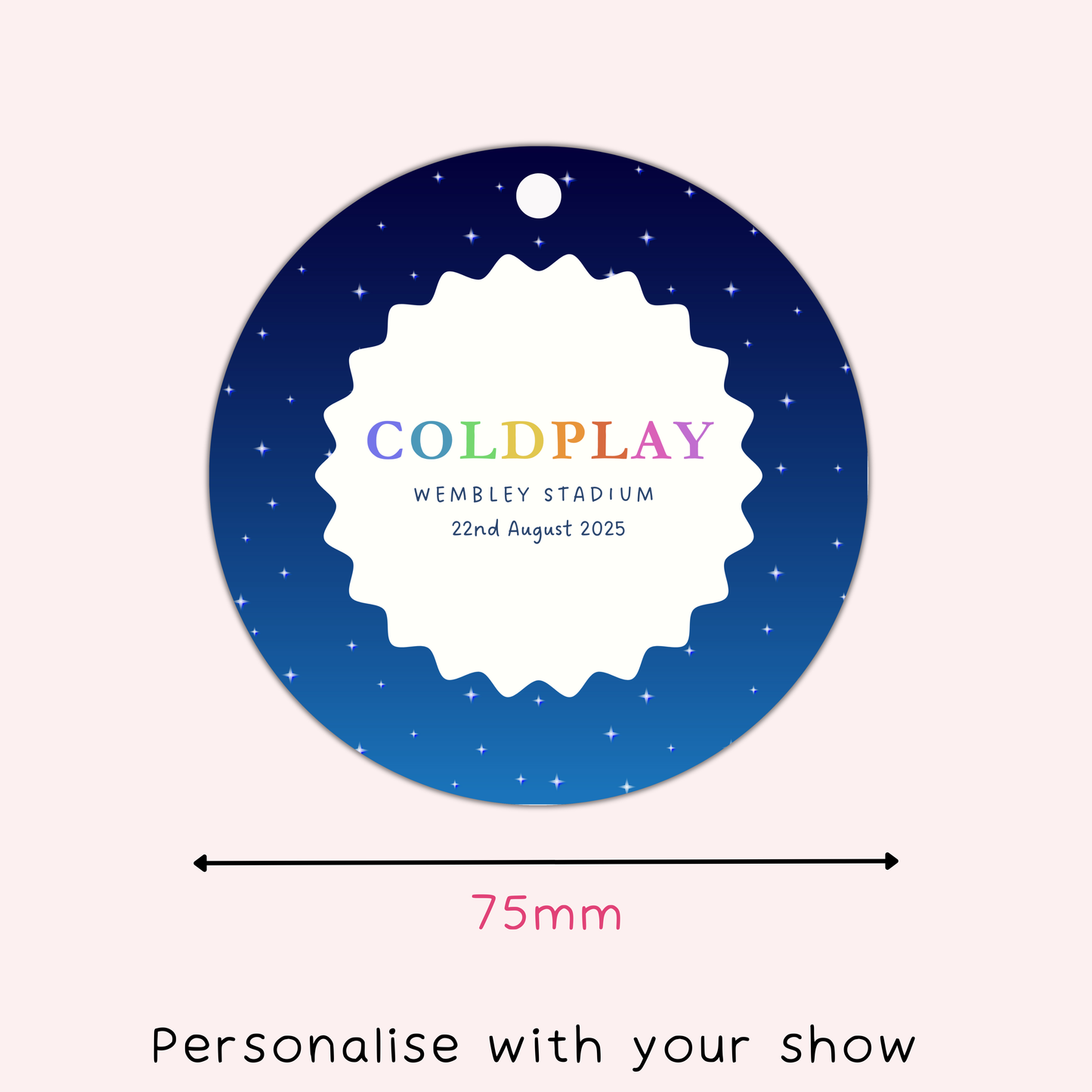 Personalised Coldplay Tour Christmas Decoration
