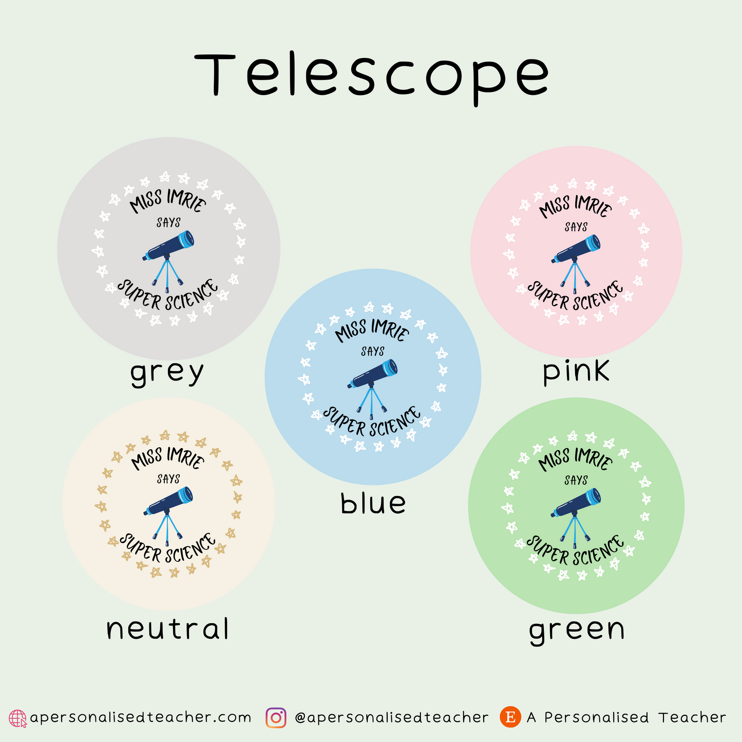 Personalised Physics Teacher Stickers