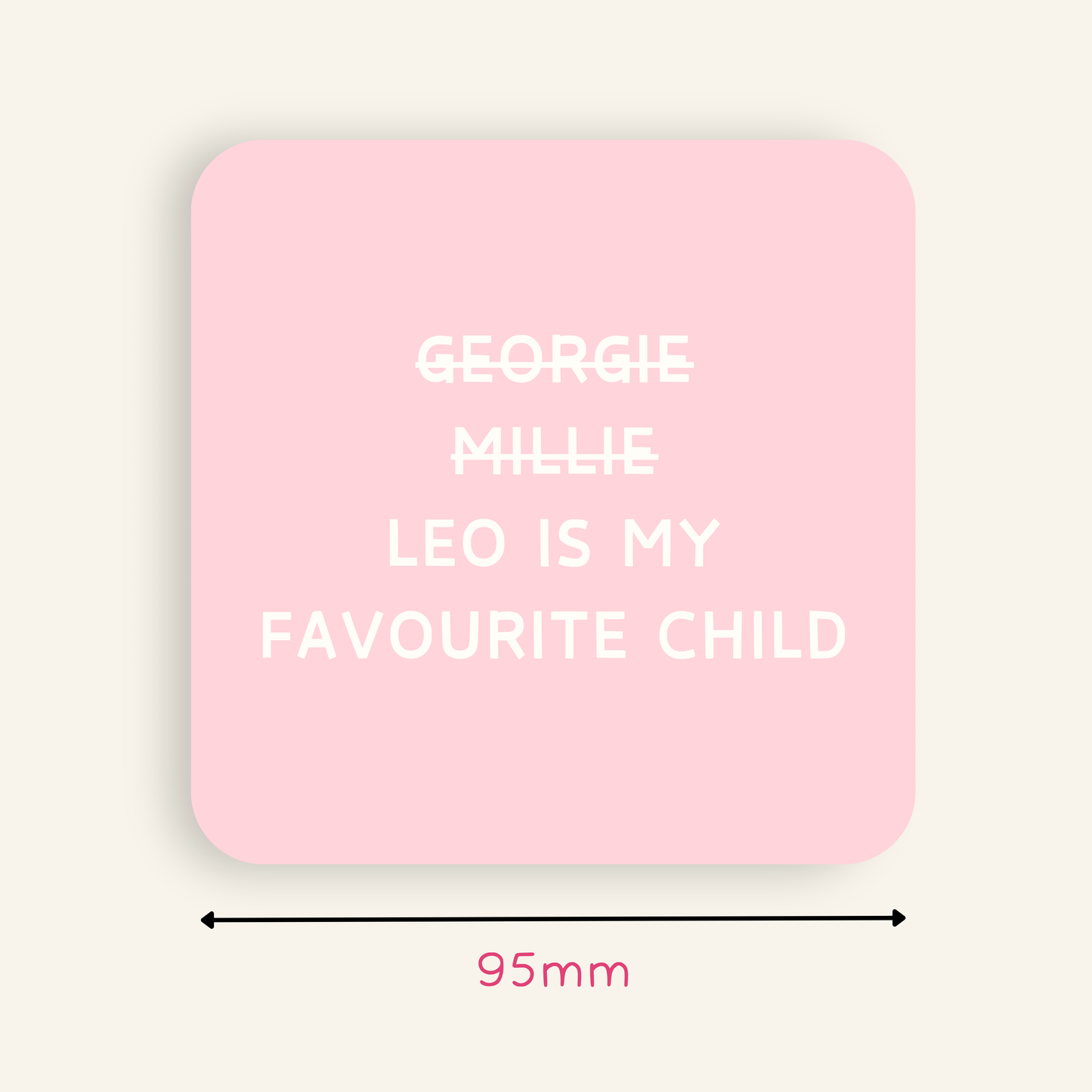 Personalised Funny Favourite Child Coaster