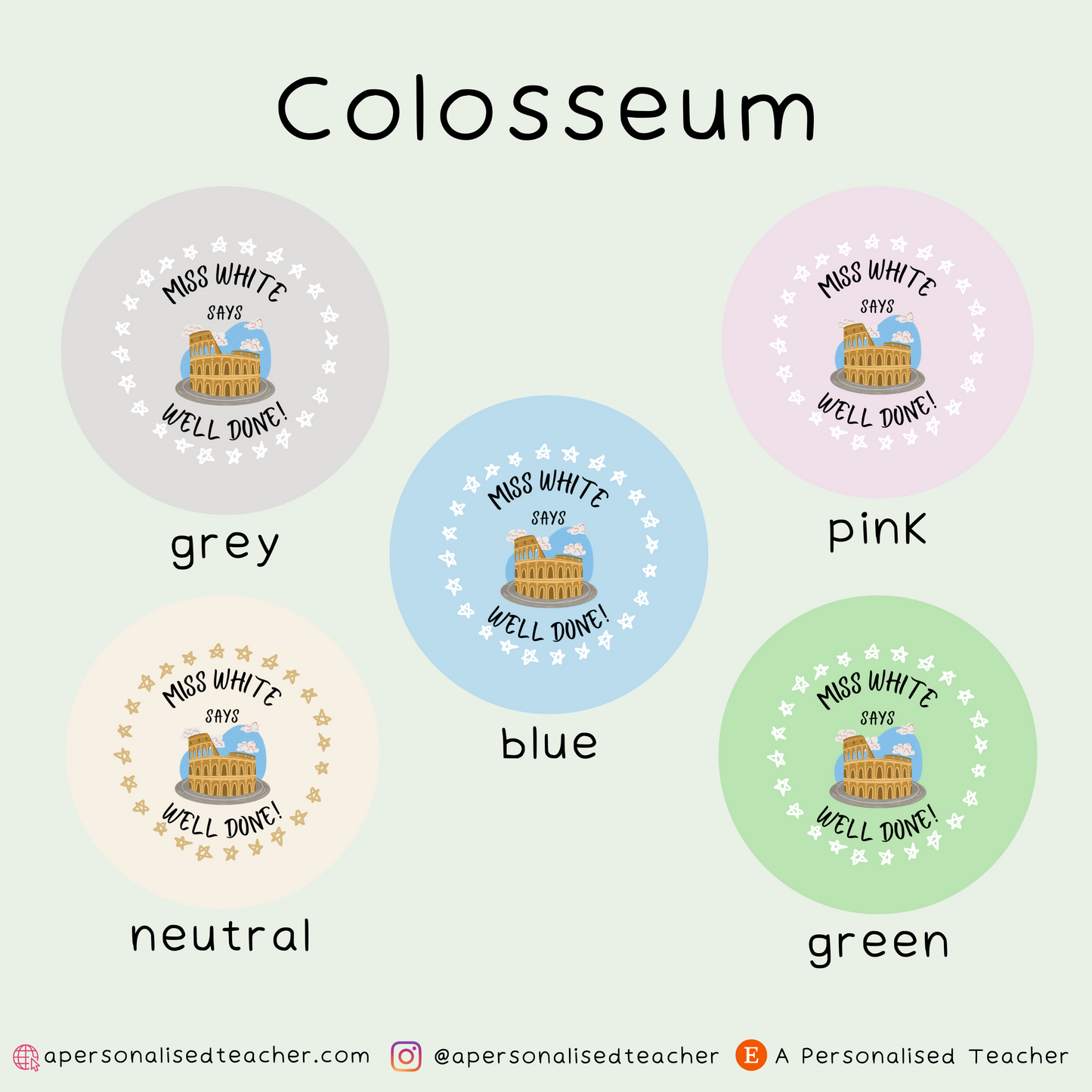 Personalised History Teacher Stickers