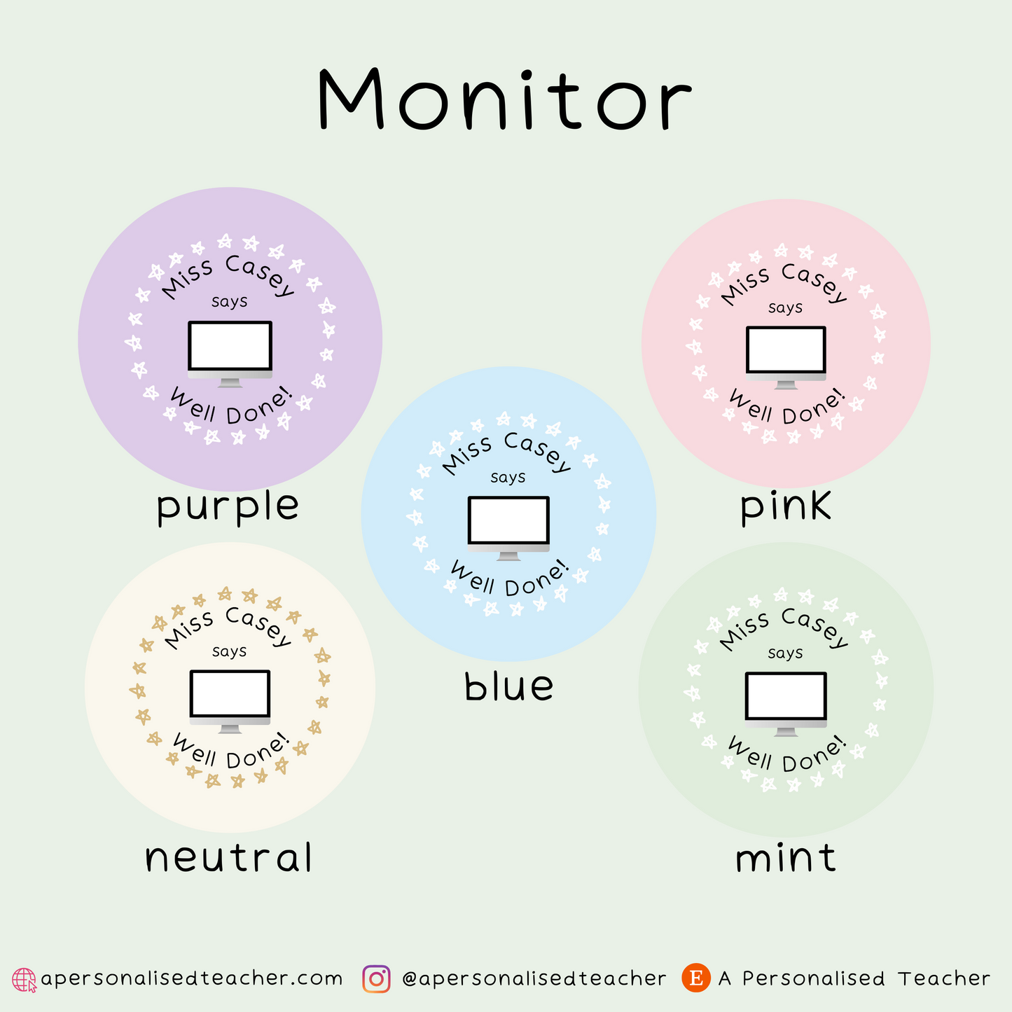 Personalised Computing Teacher Stickers