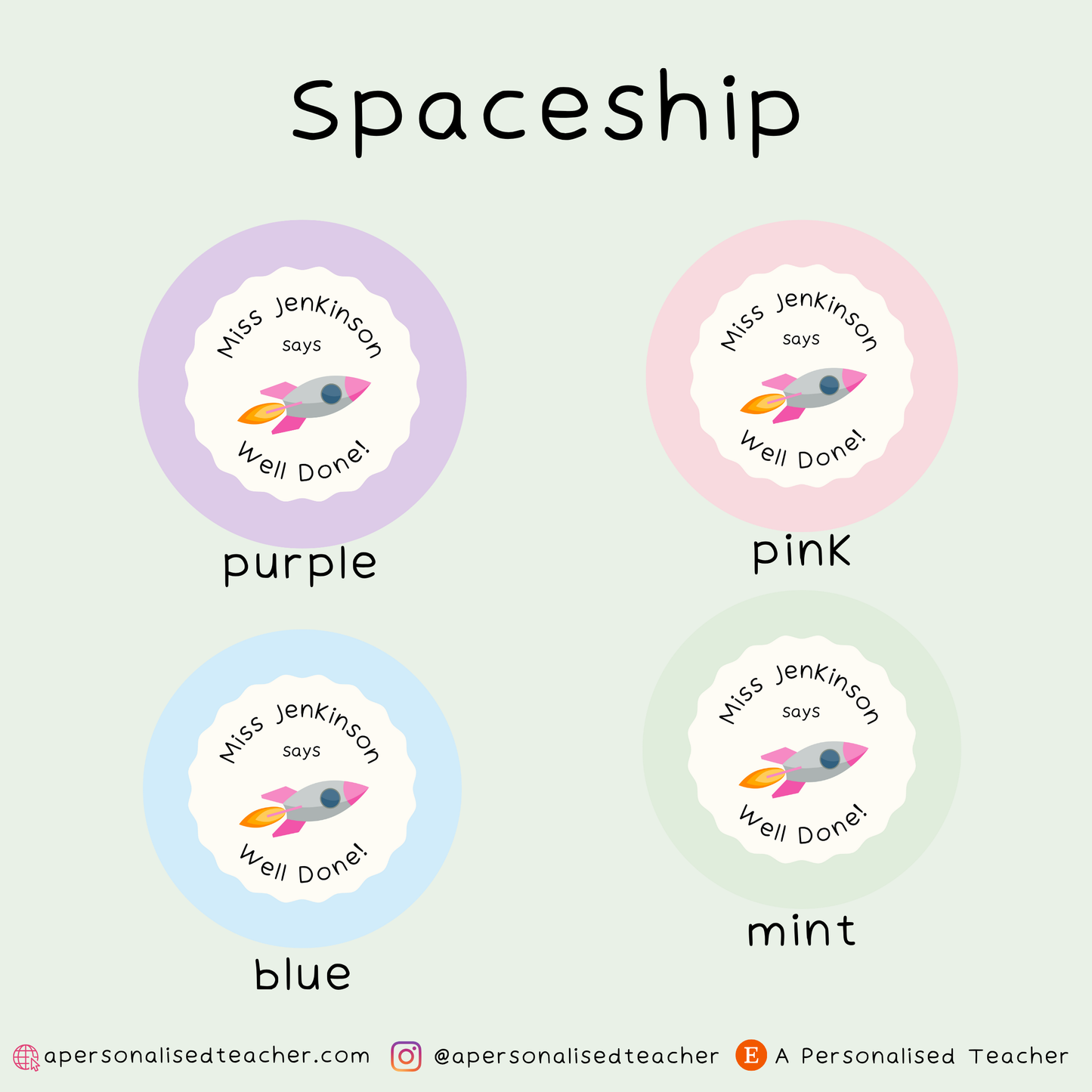 Personalised Teacher Stickers