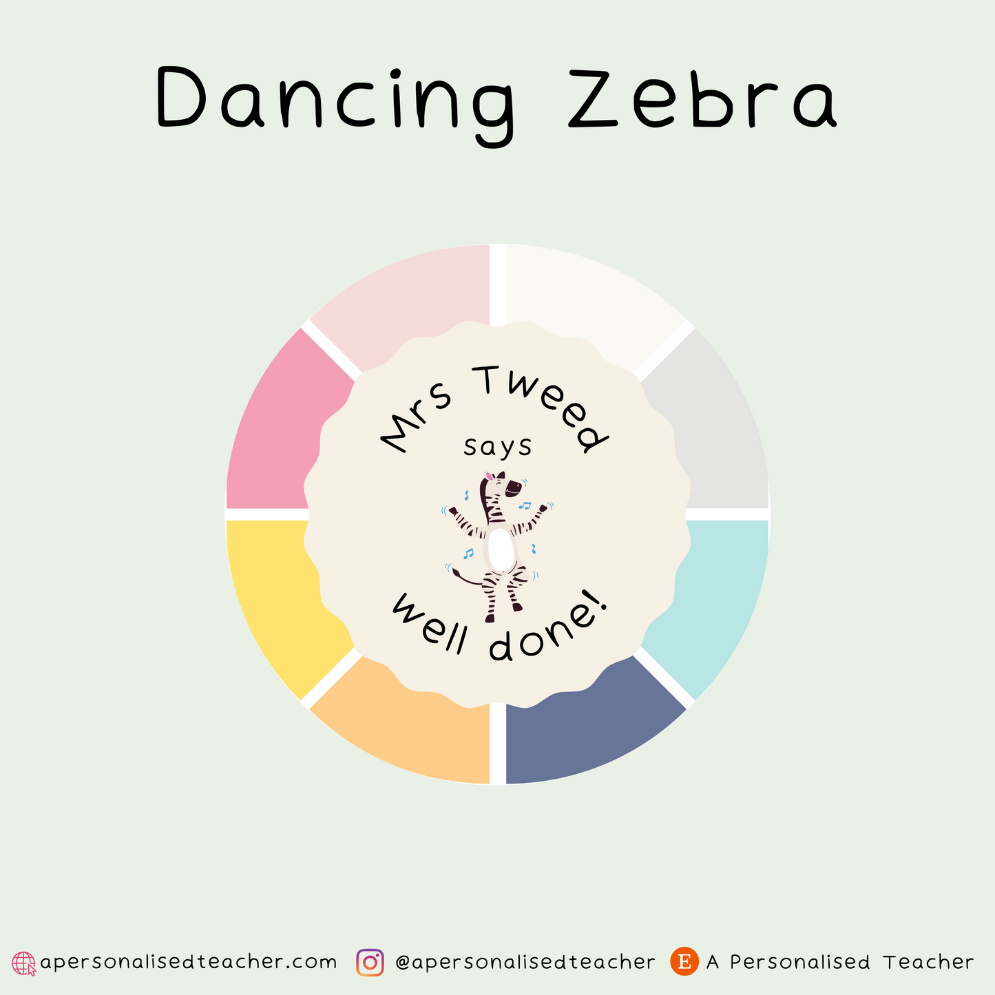 Personalised Dancing Animal Teacher Stickers