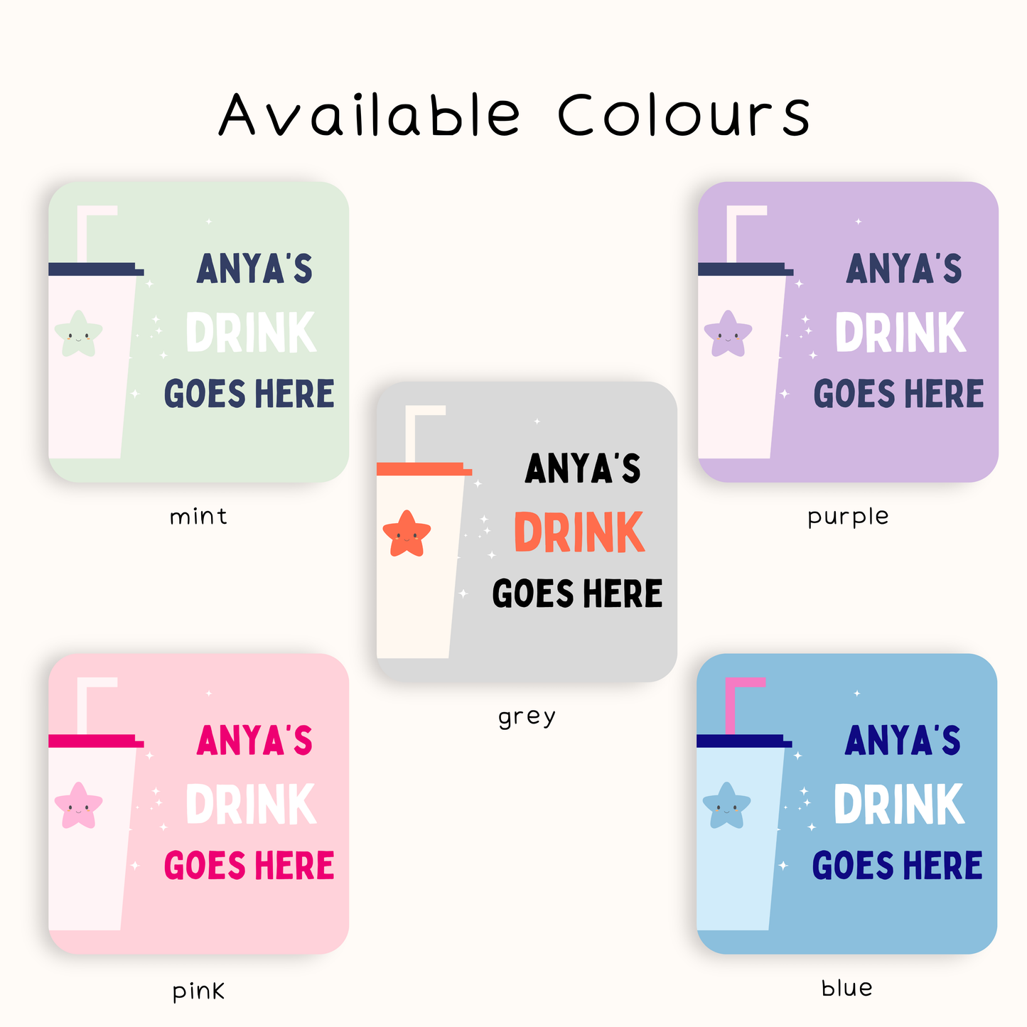 Personalised Drink Goes Here Coaster