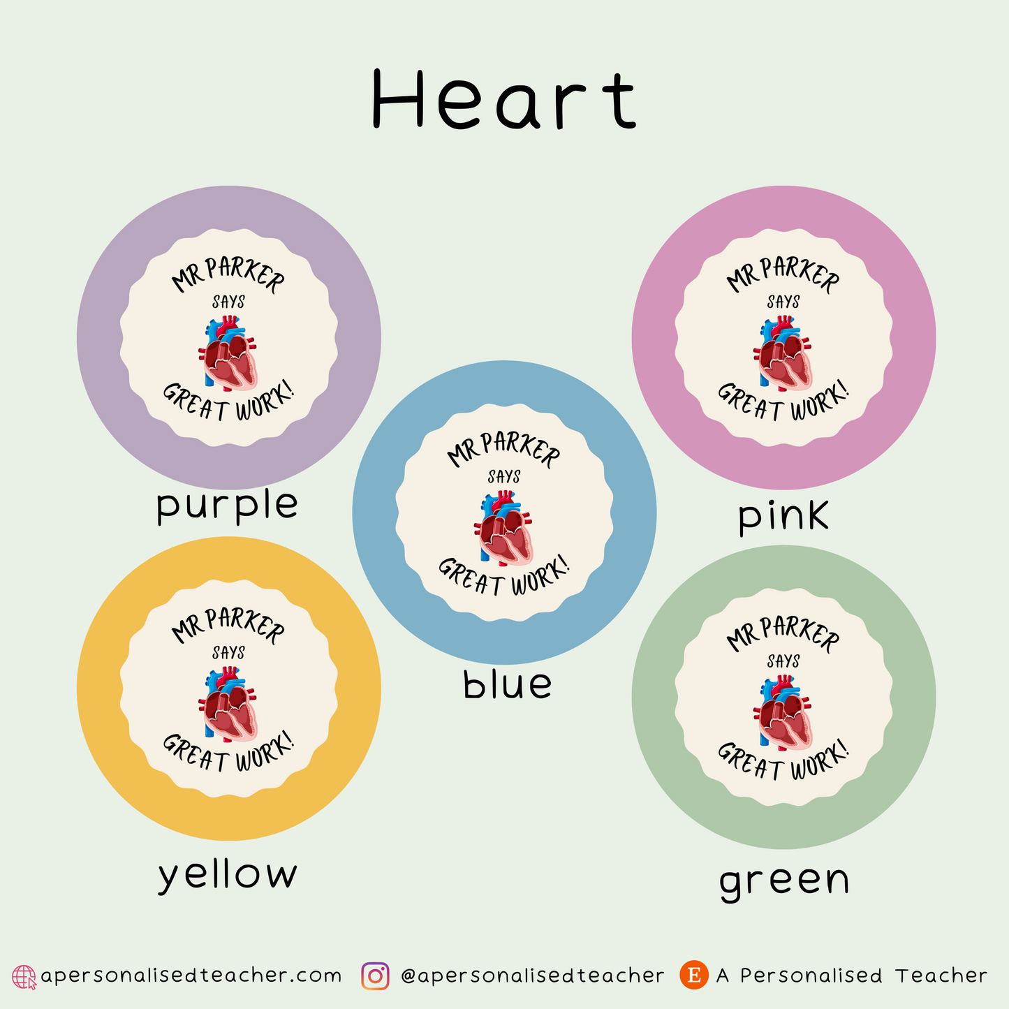 Personalised Biology Teacher Stickers