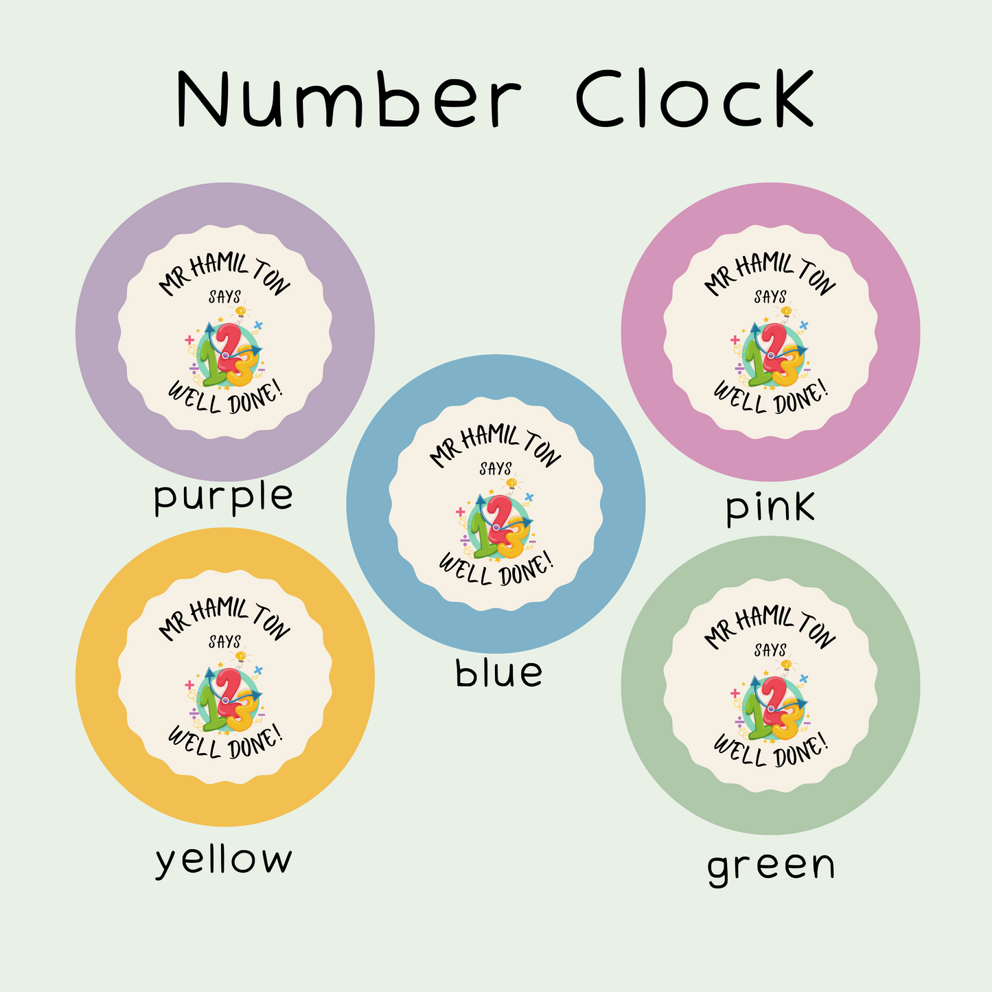 Personalised Maths Teacher Stickers