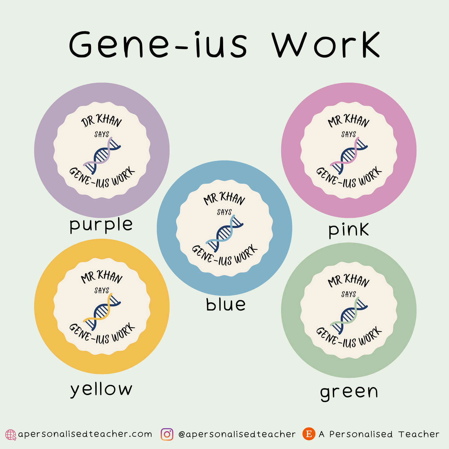 Personalised Science Teacher Stickers