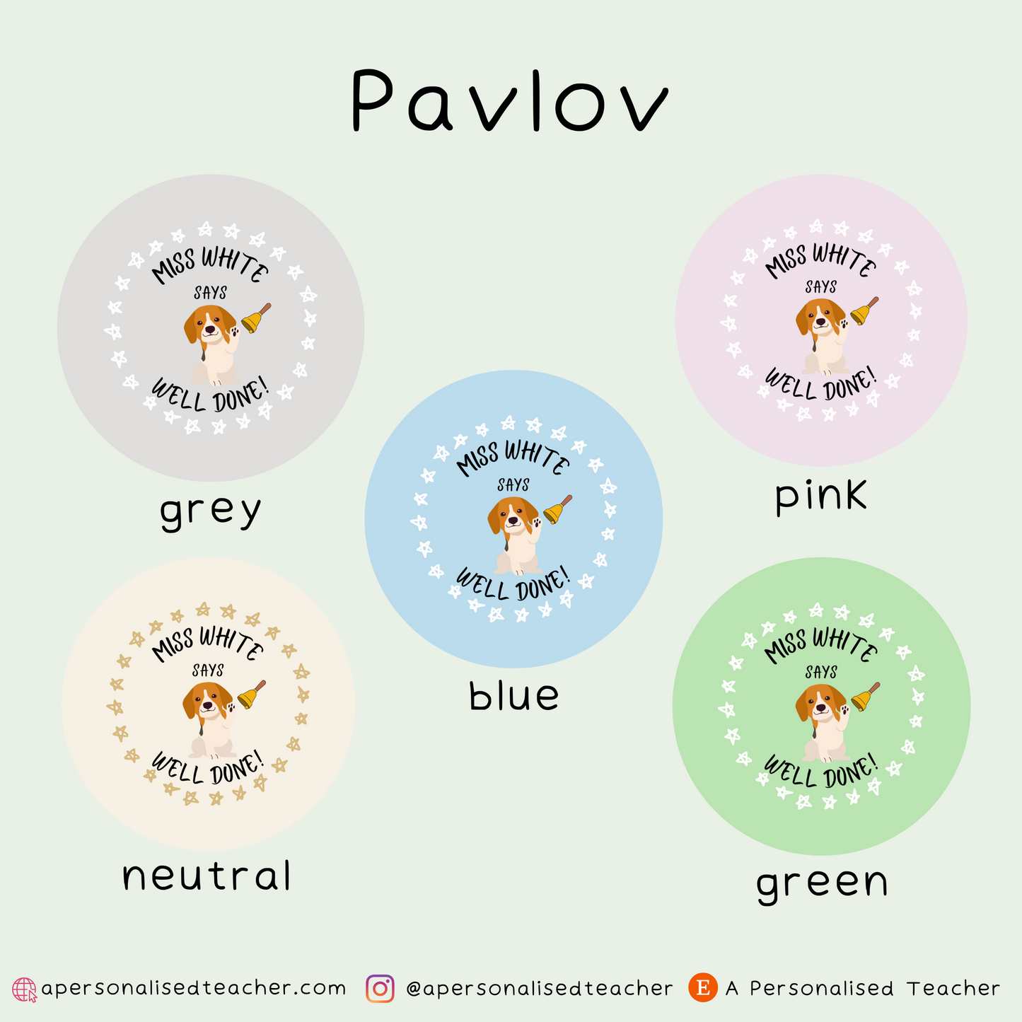 Personalised Psychology Teacher Stickers