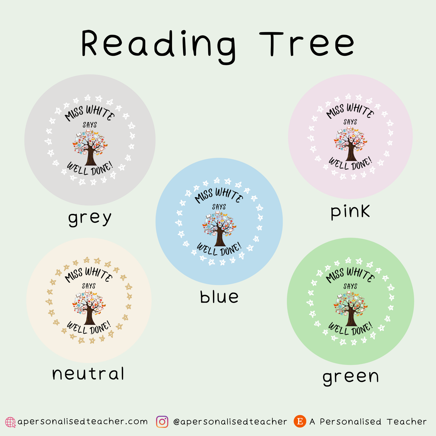 Personalised English Teacher Stickers