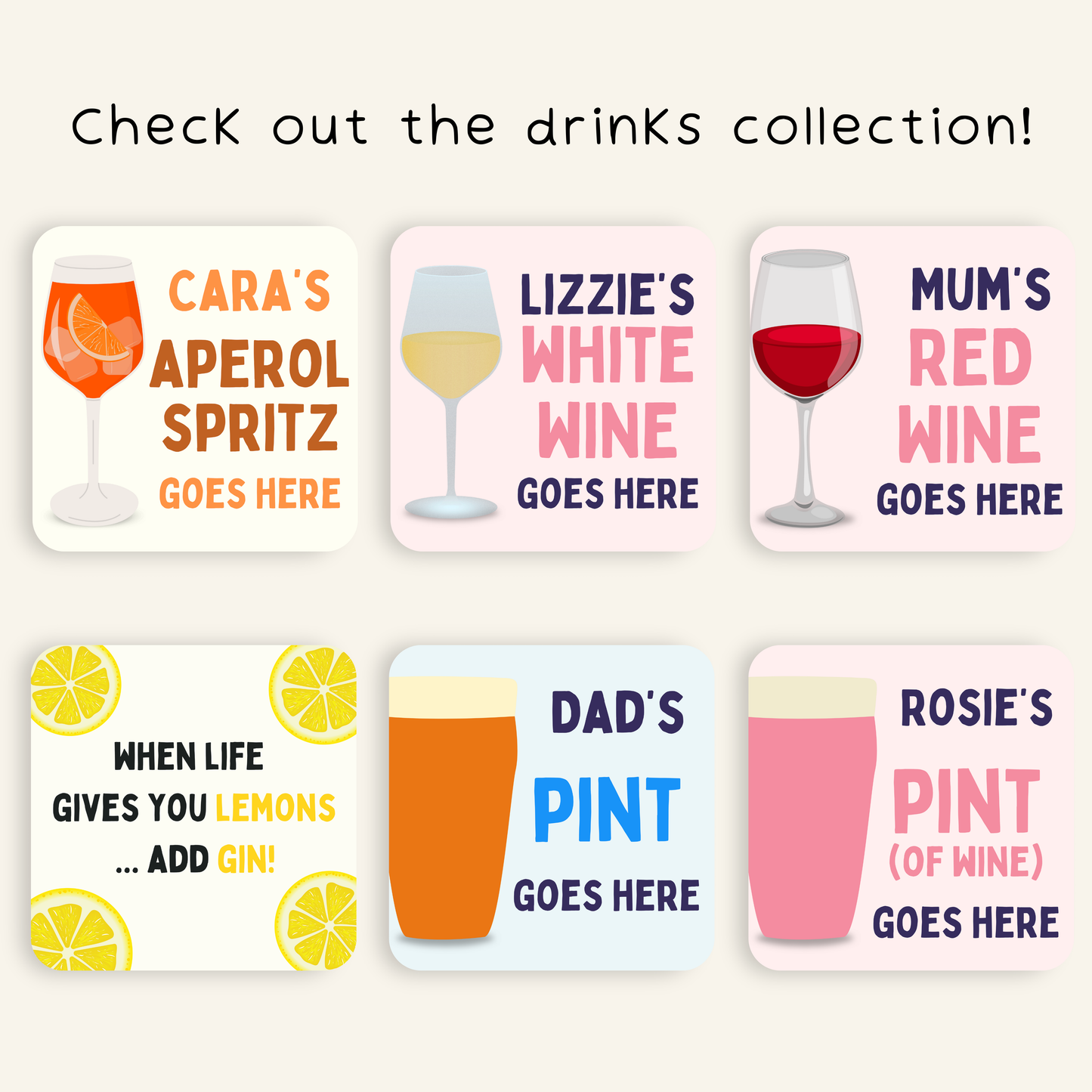 Personalised Squash Goes Here Coaster