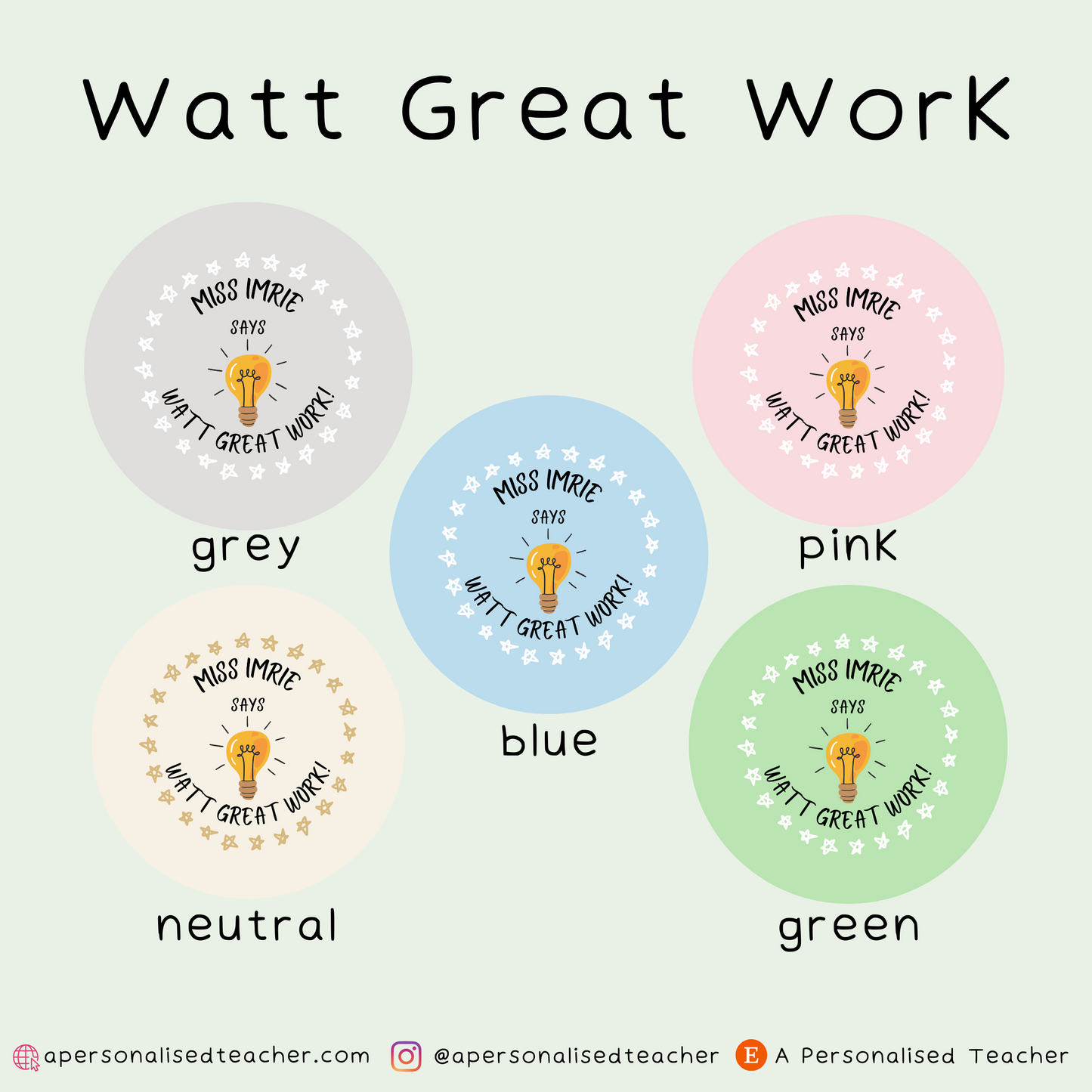 Personalised Physics Teacher Stickers