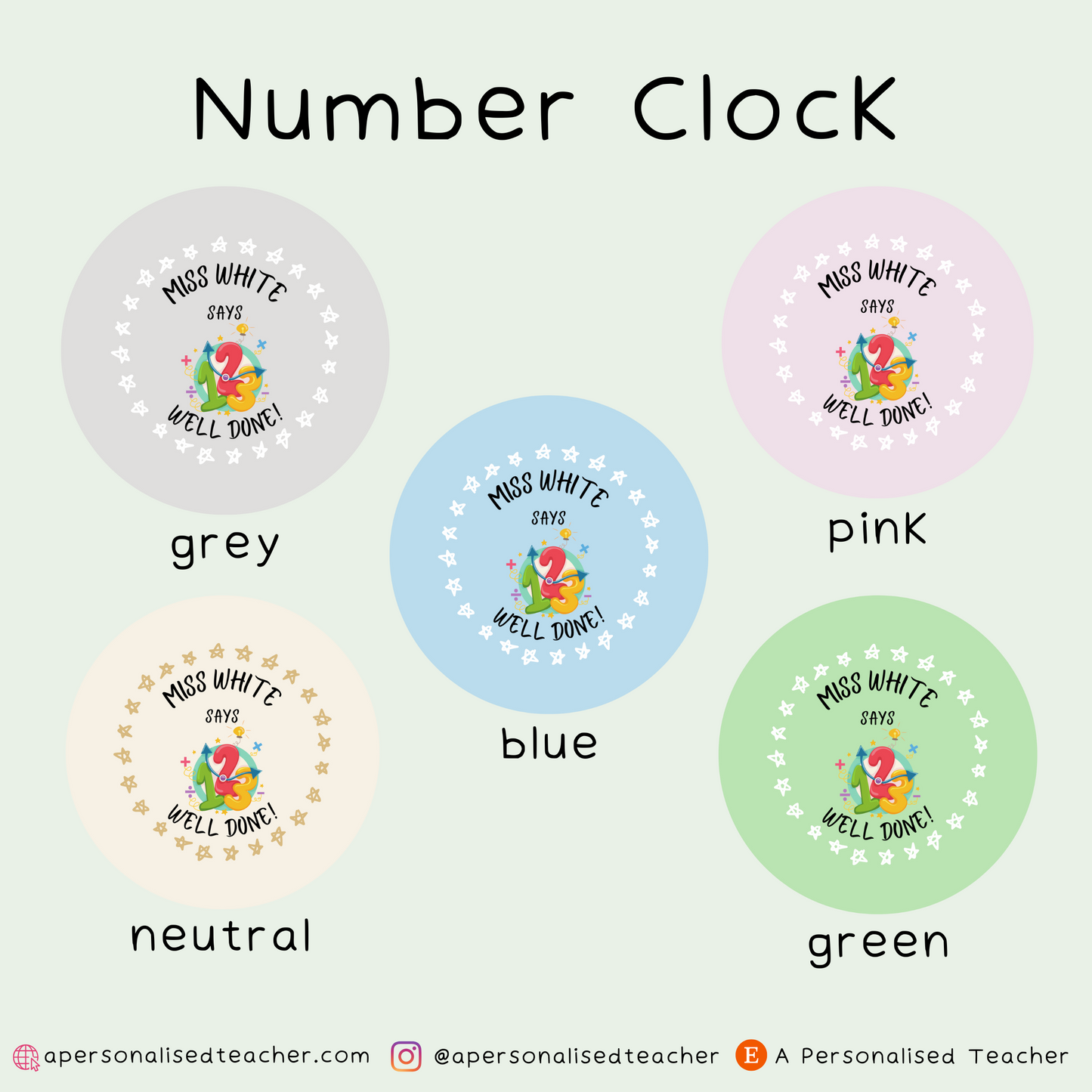 Personalised Maths Teacher Stickers