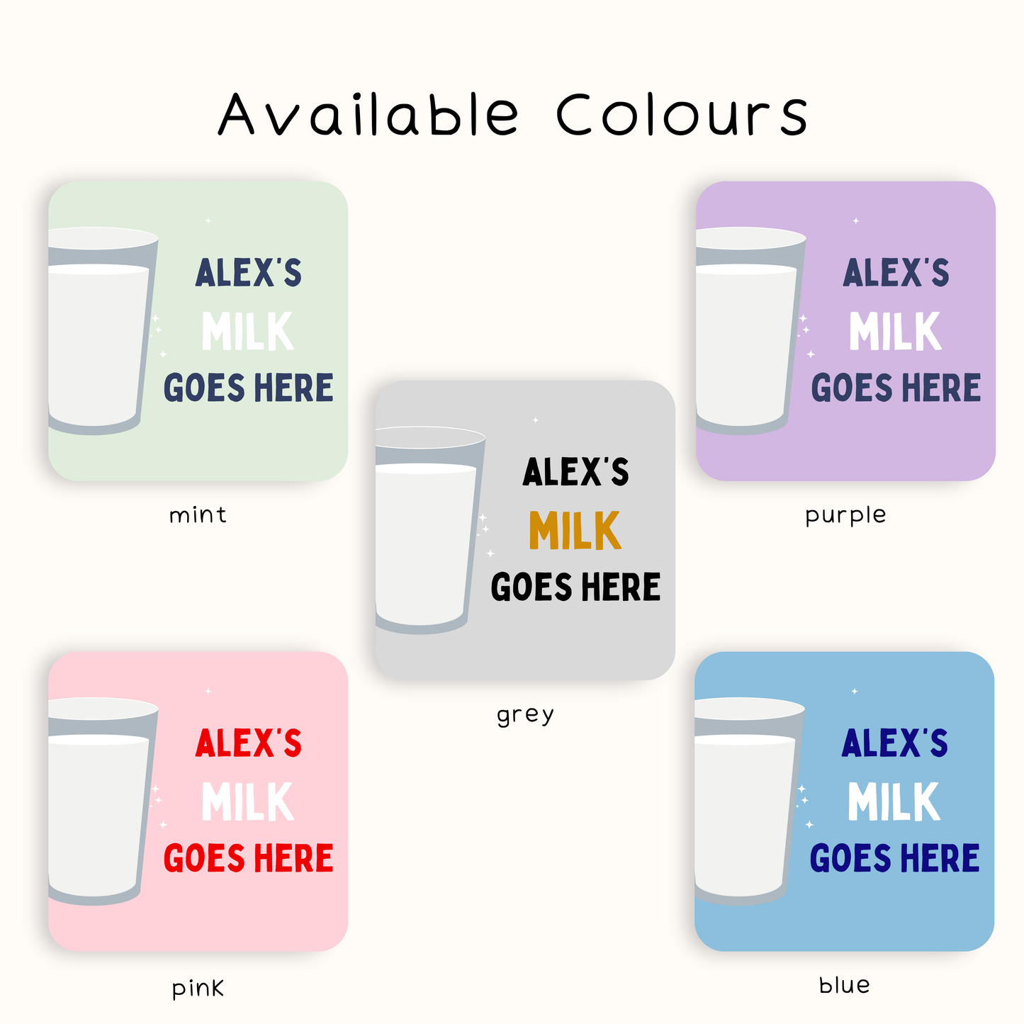 Personalised Milk Goes Here Coaster