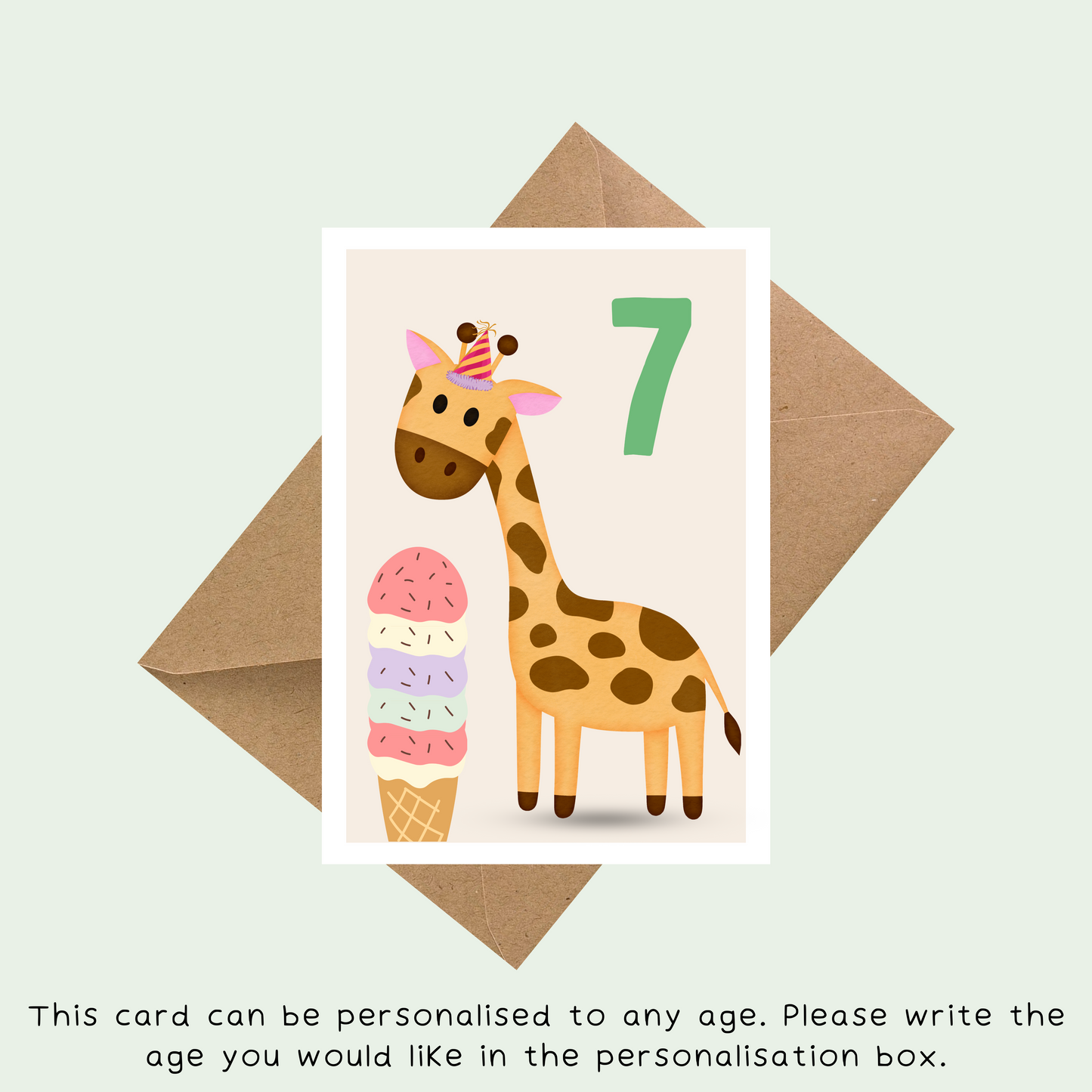 Giraffe Children's Birthday Card
