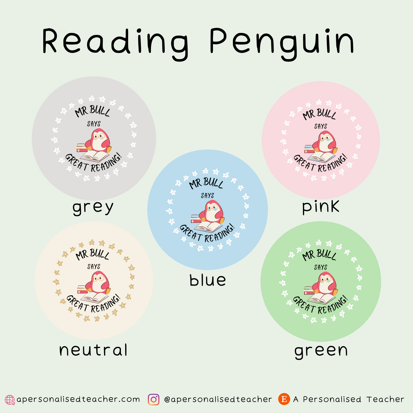 Personalised Reading Stickers