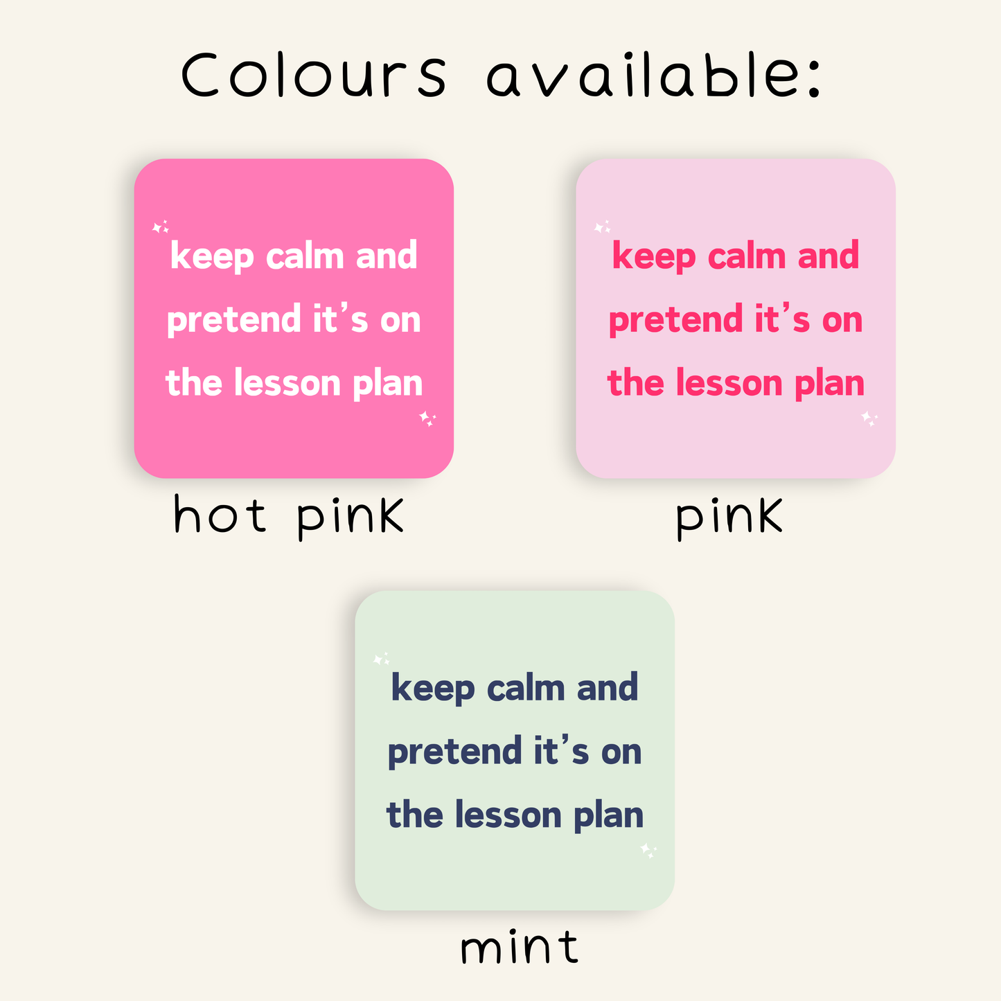 Keep Calm and Pretend It's On The Lesson Plan Coaster