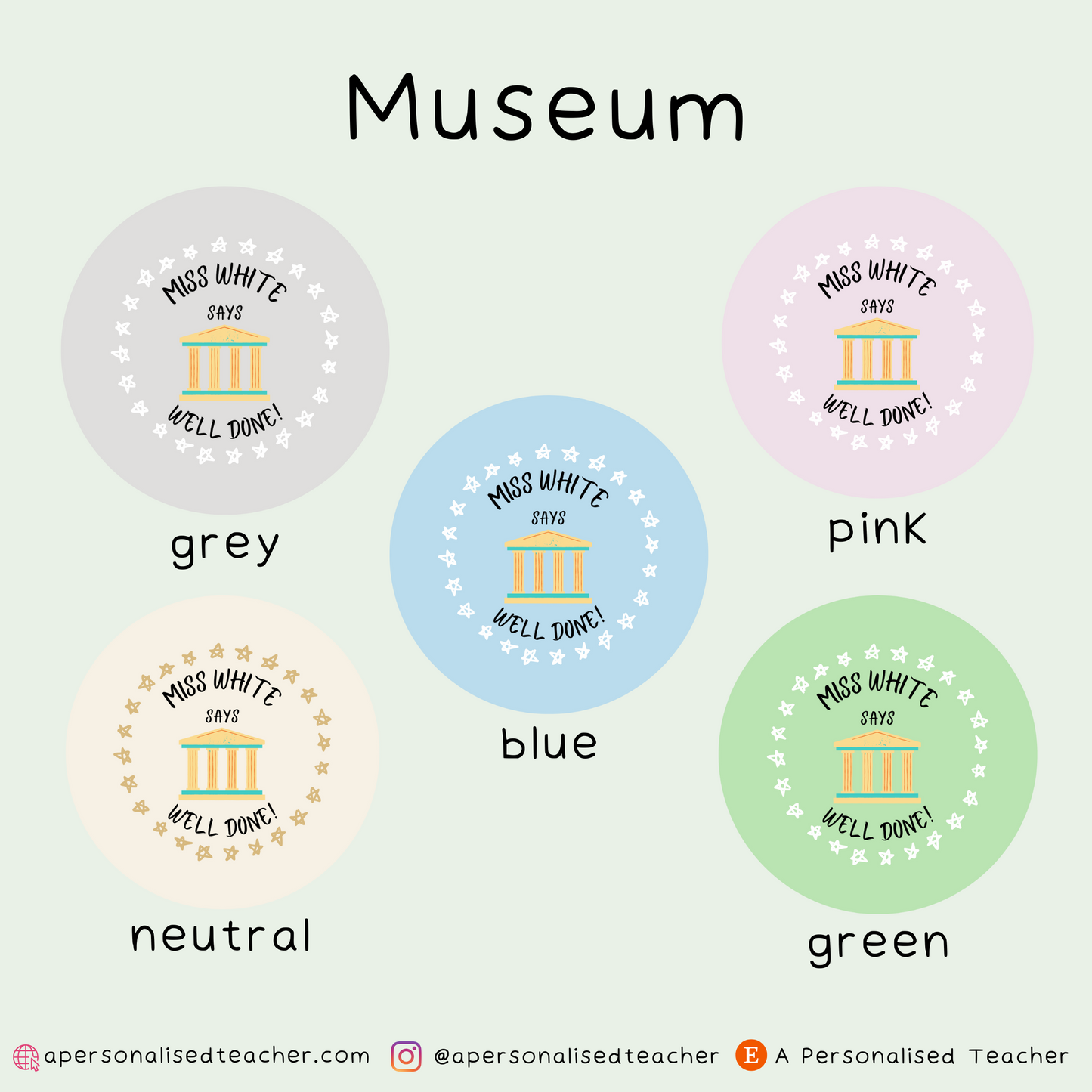 Personalised History Teacher Stickers