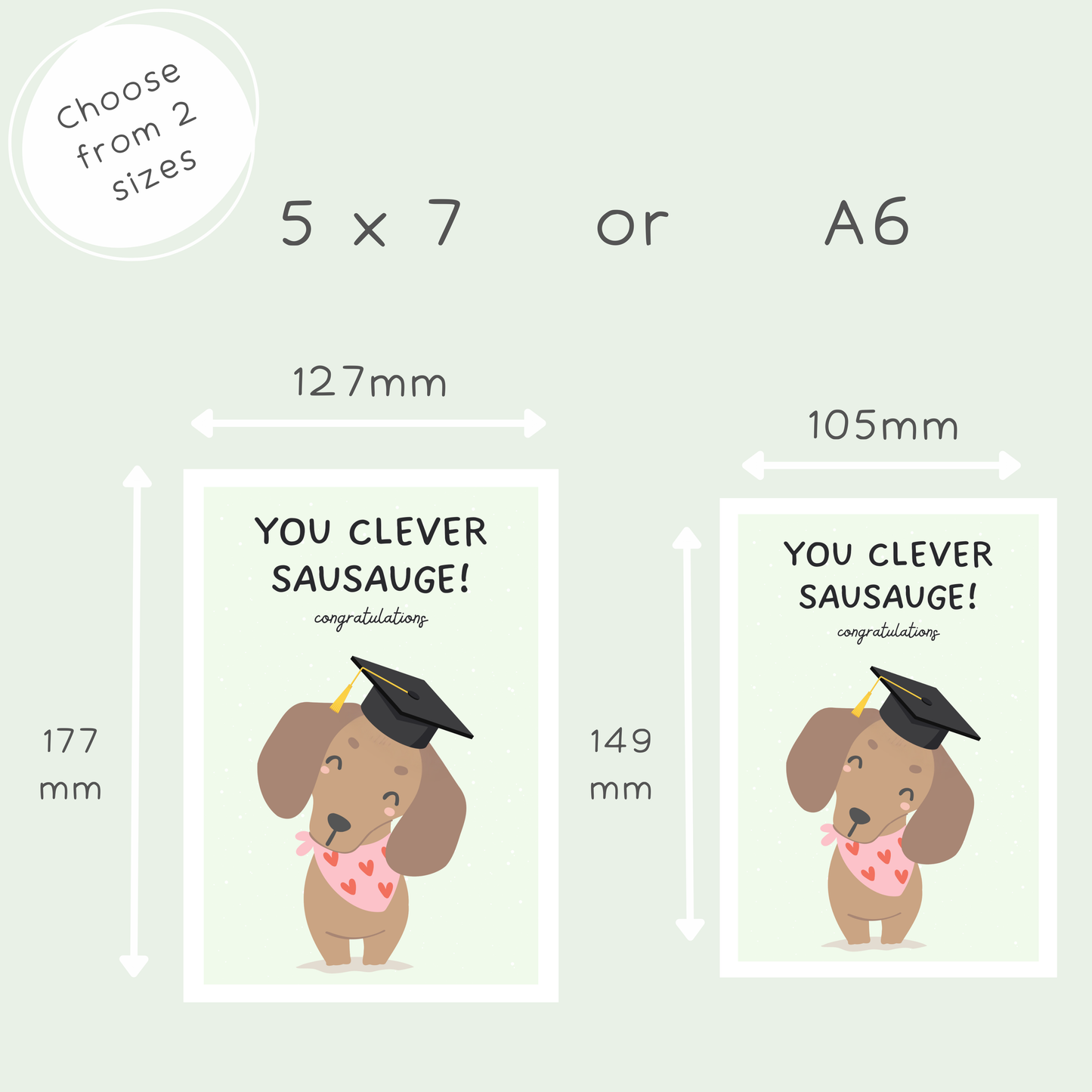 You Clever Sausage Graduation Card