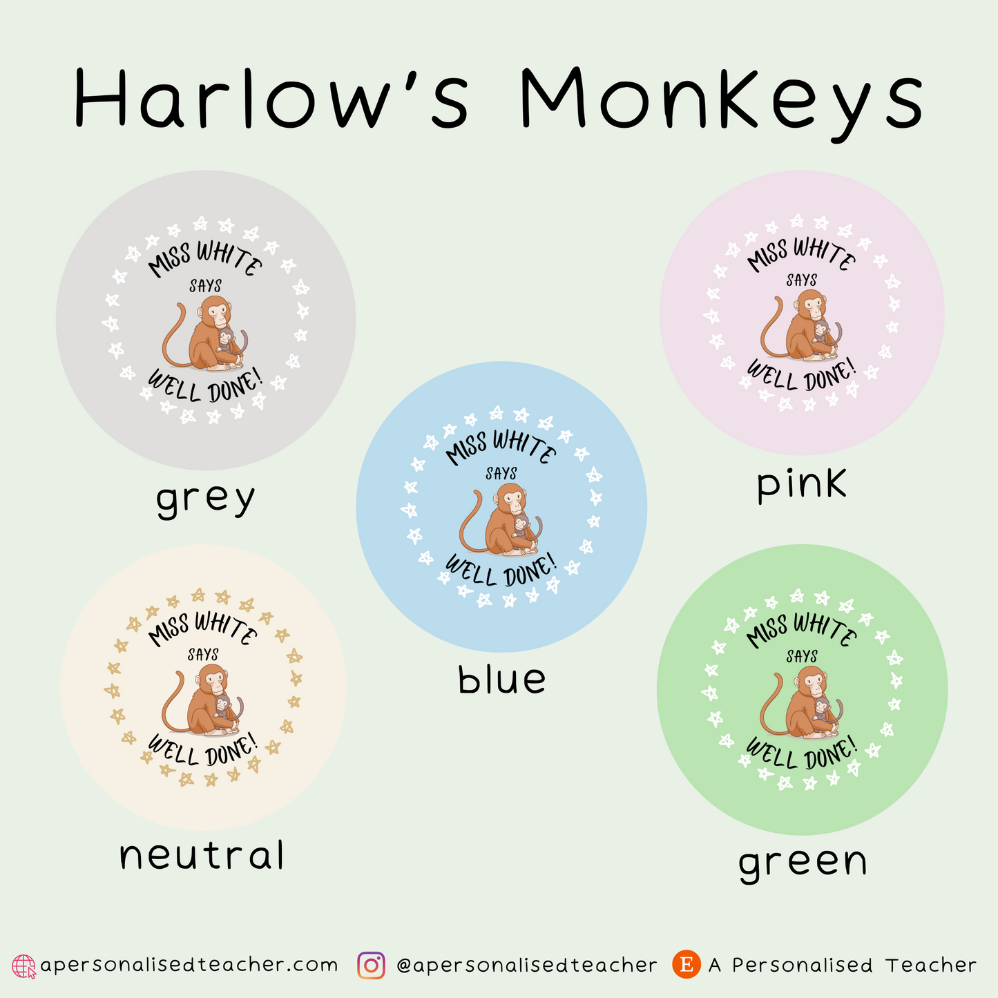 Personalised Psychology Teacher Stickers