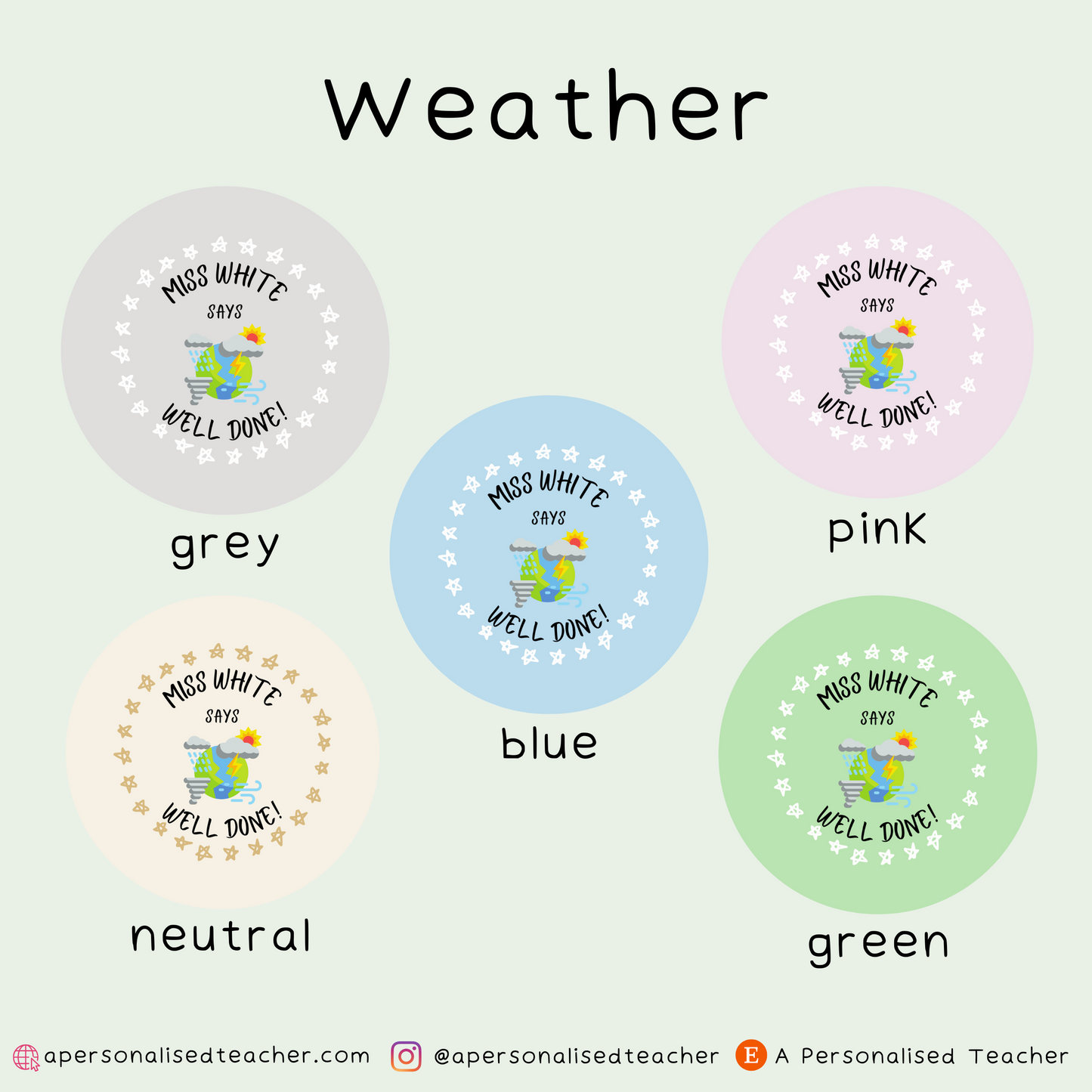 Personalised Geography Teacher Stickers