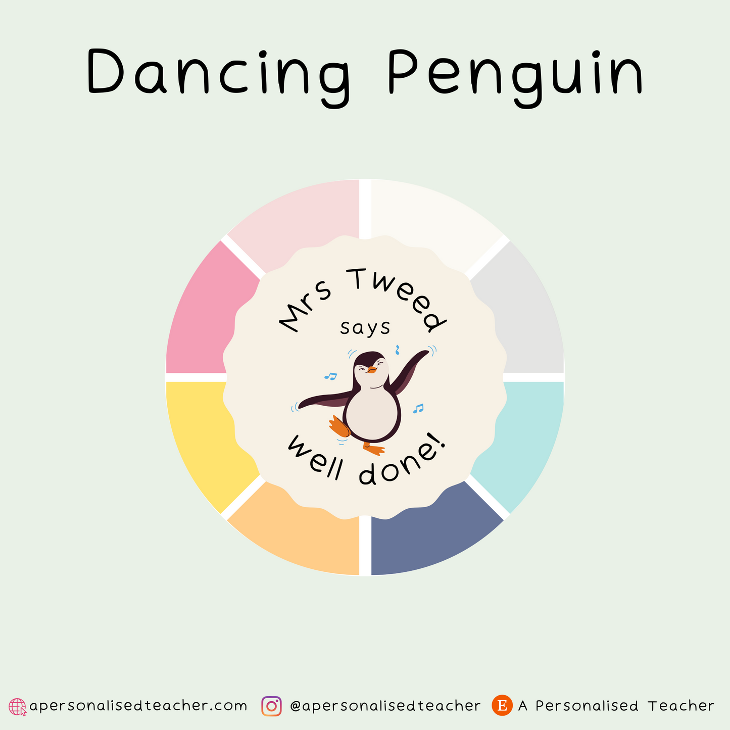 Personalised Dancing Animal Teacher Stickers