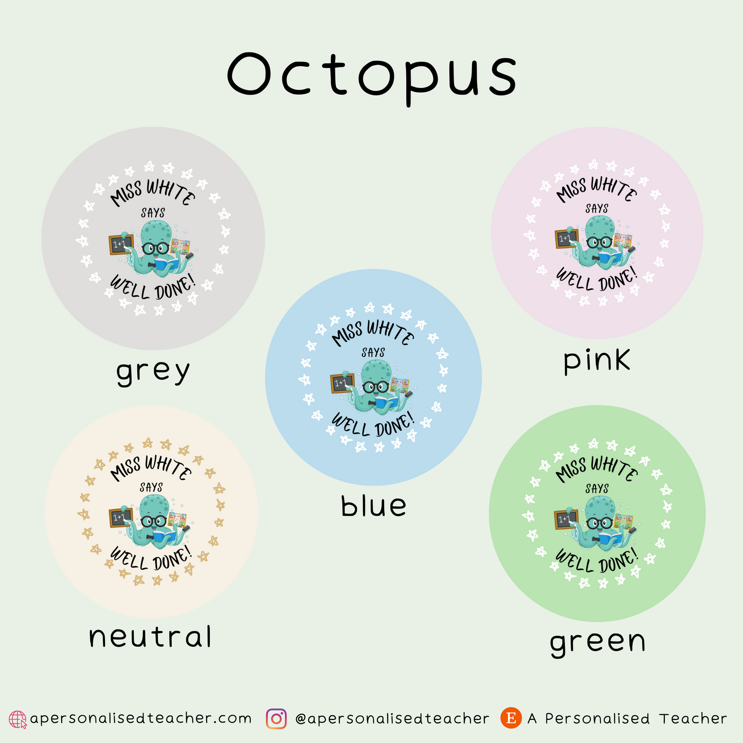 Personalised Maths Teacher Stickers