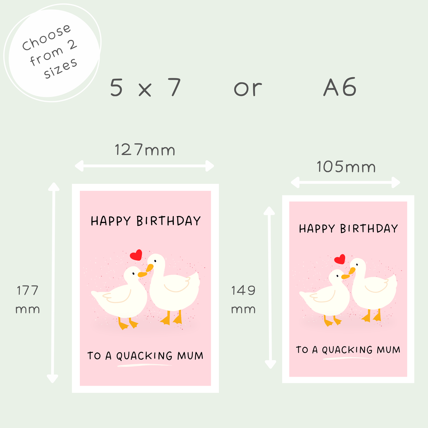 Happy Birthday To a Quacking Mum Card