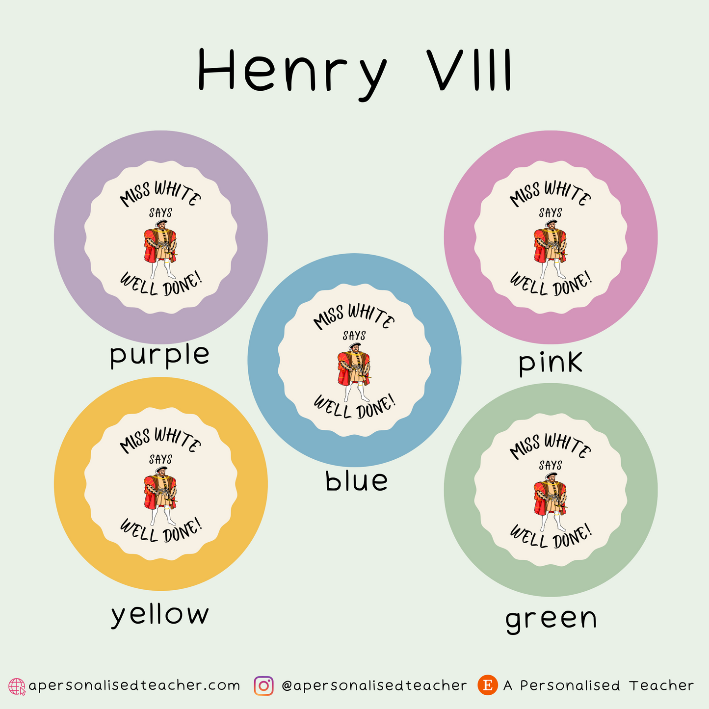 Personalised History Teacher Stickers