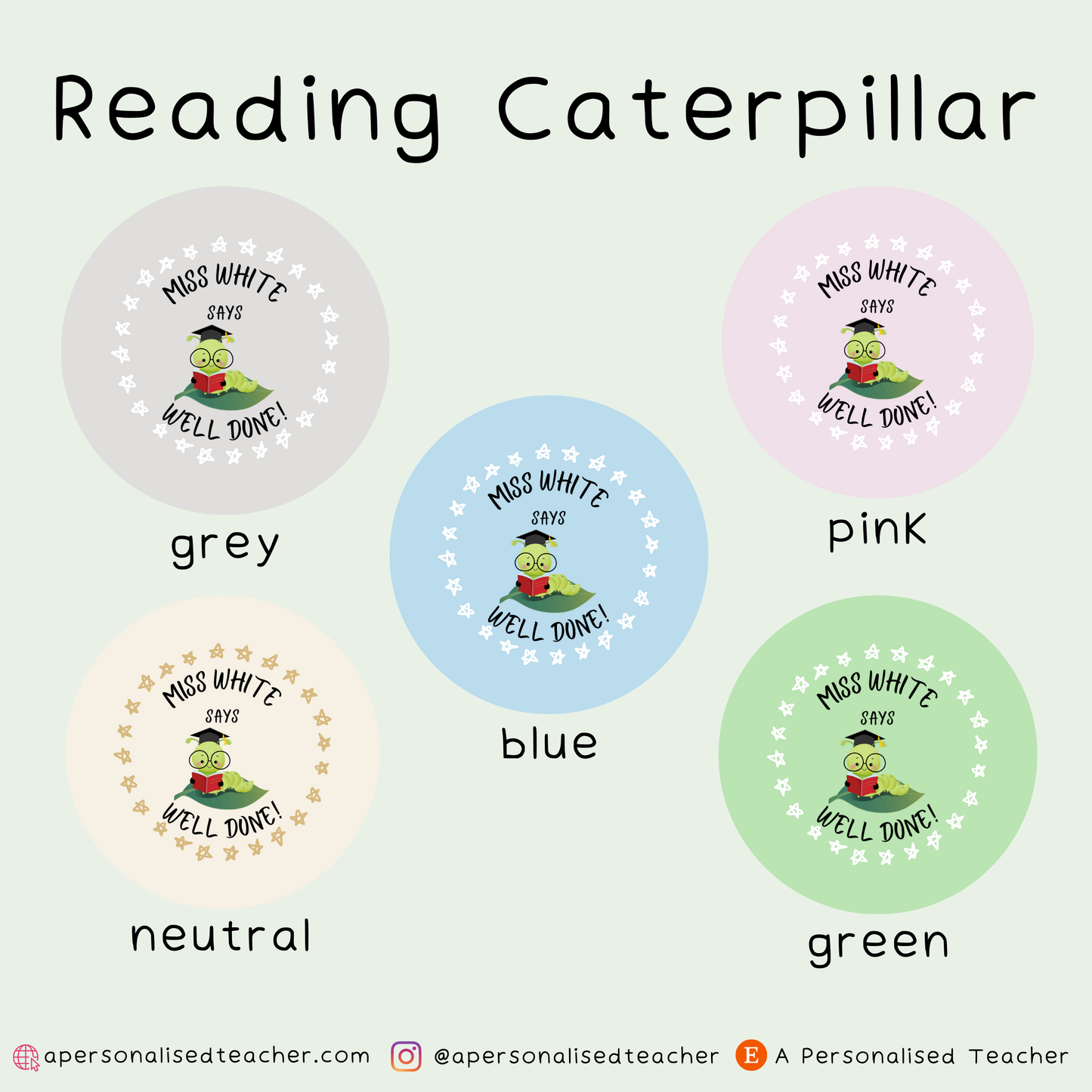 Personalised English Teacher Stickers