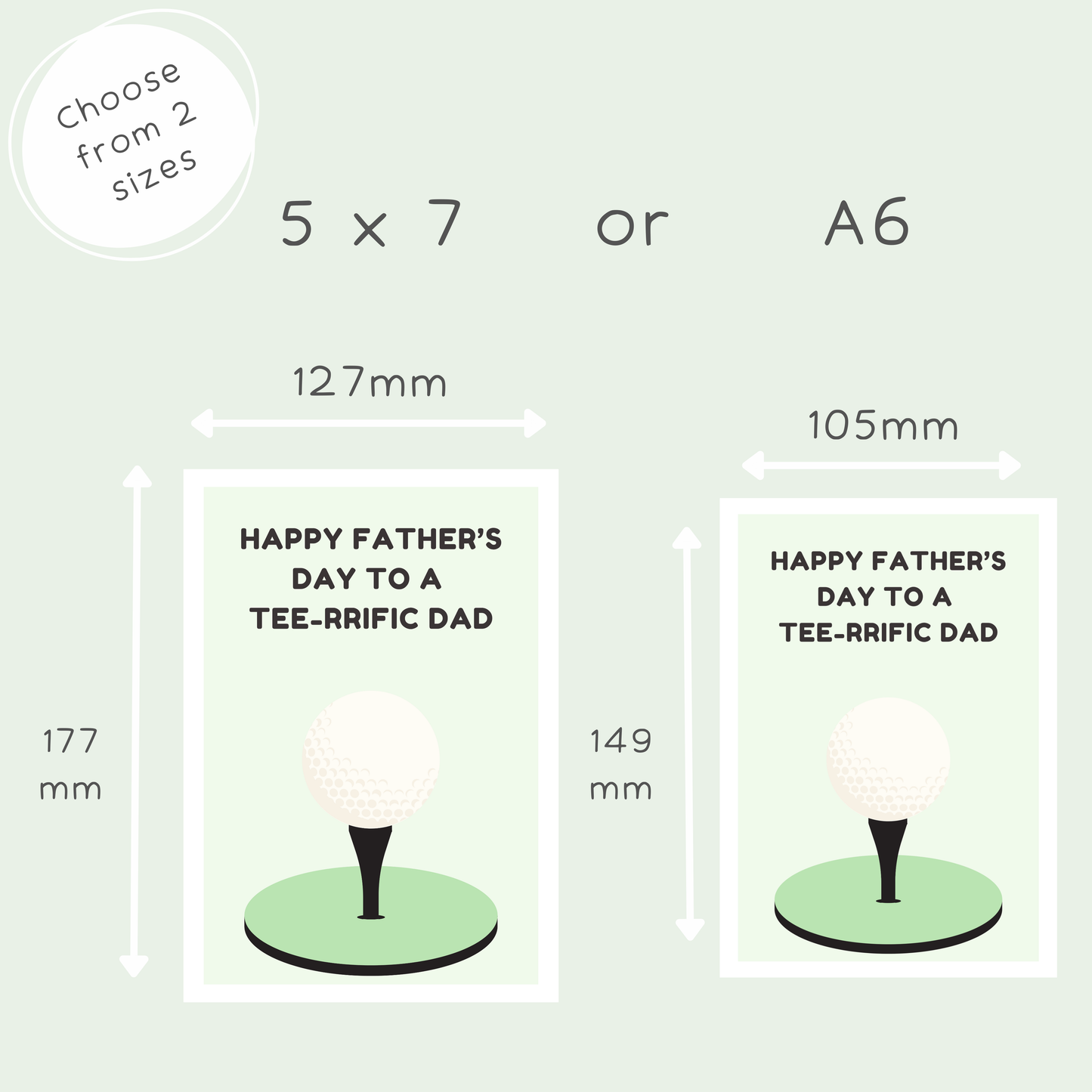 Happy Father's Day to a Tee-rrific Dad Golf Card
