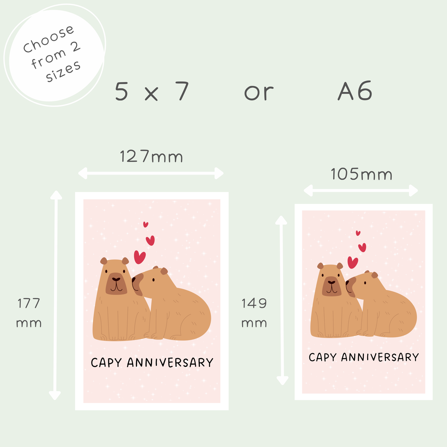 Capy Anniversary Card