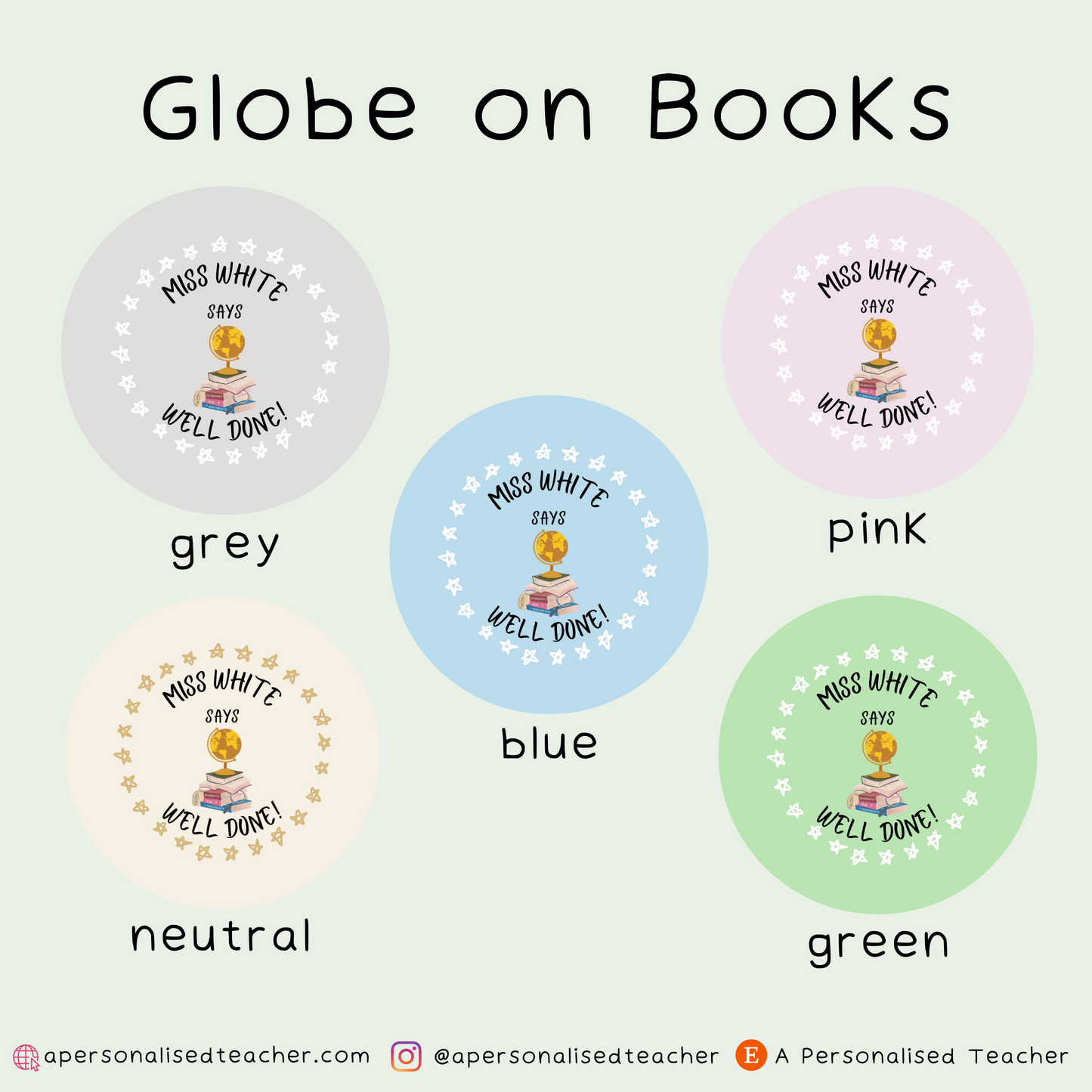 Personalised Geography Teacher Stickers