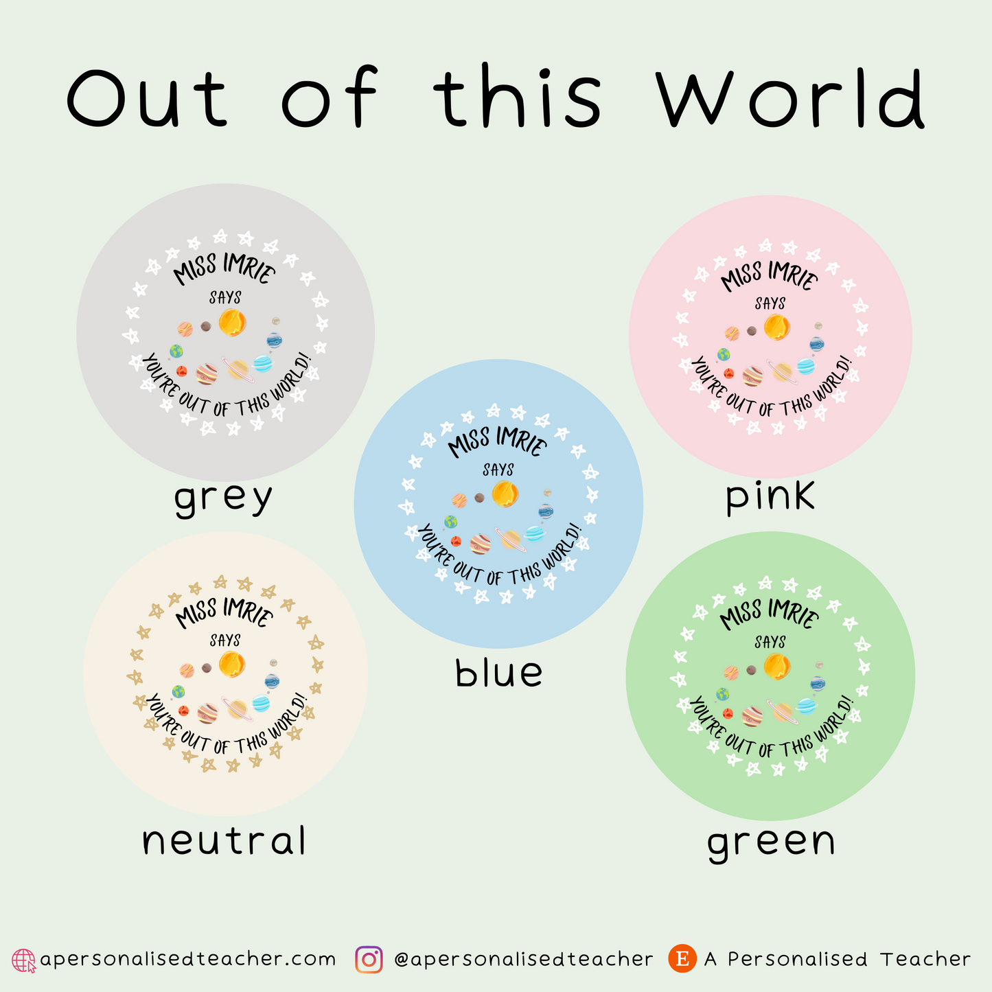 Personalised Physics Teacher Stickers