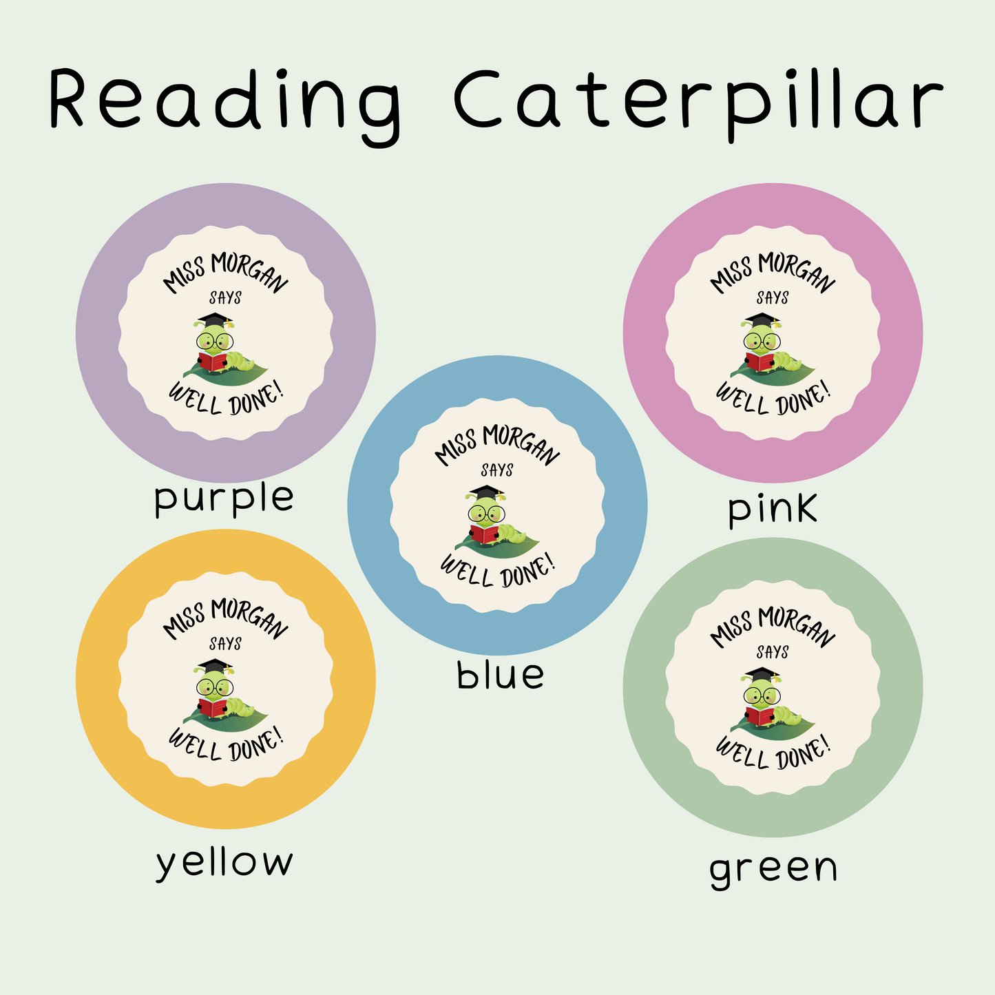 Personalised Reading Teacher Stickers