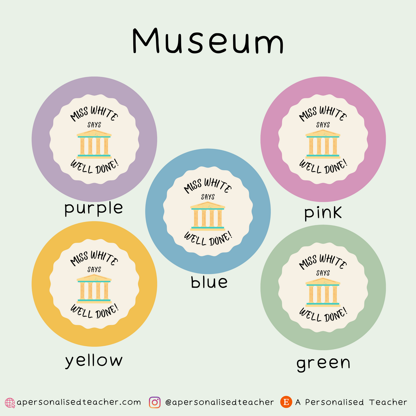 Personalised History Teacher Stickers