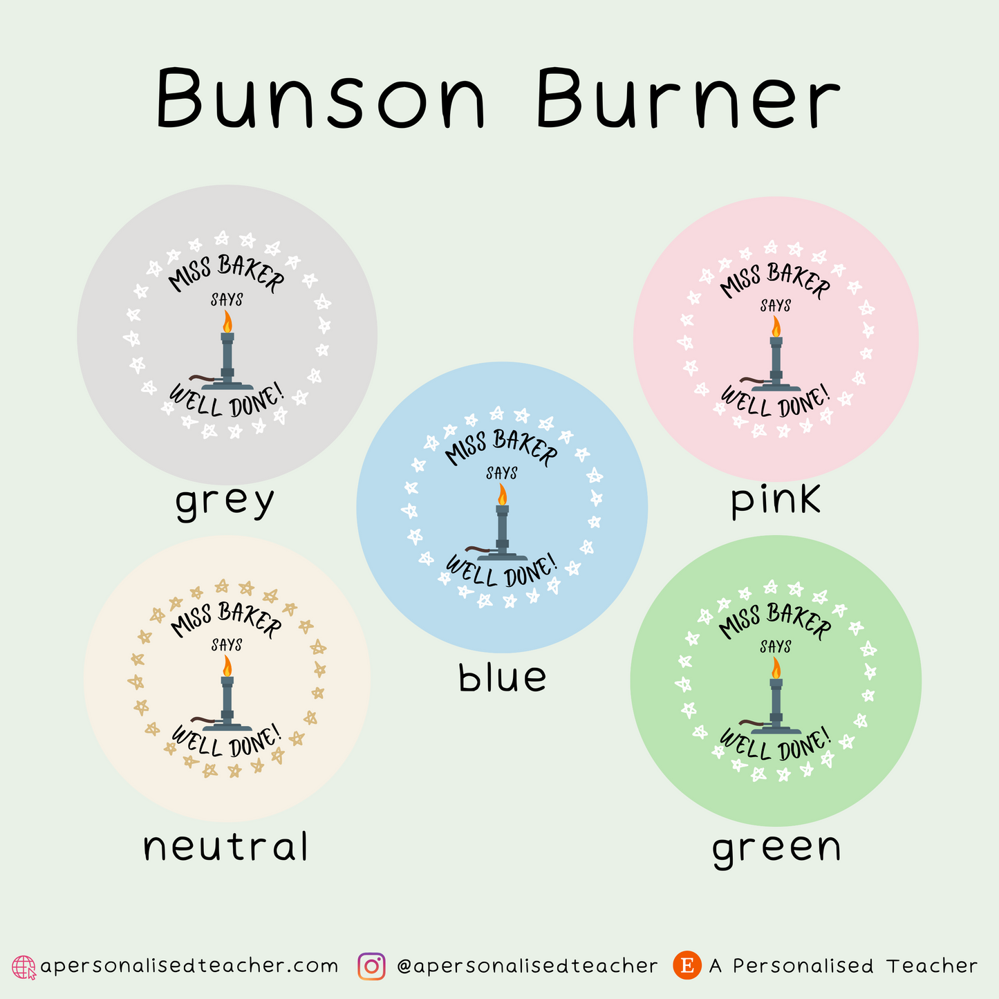 Personalised Chemistry Teacher Stickers