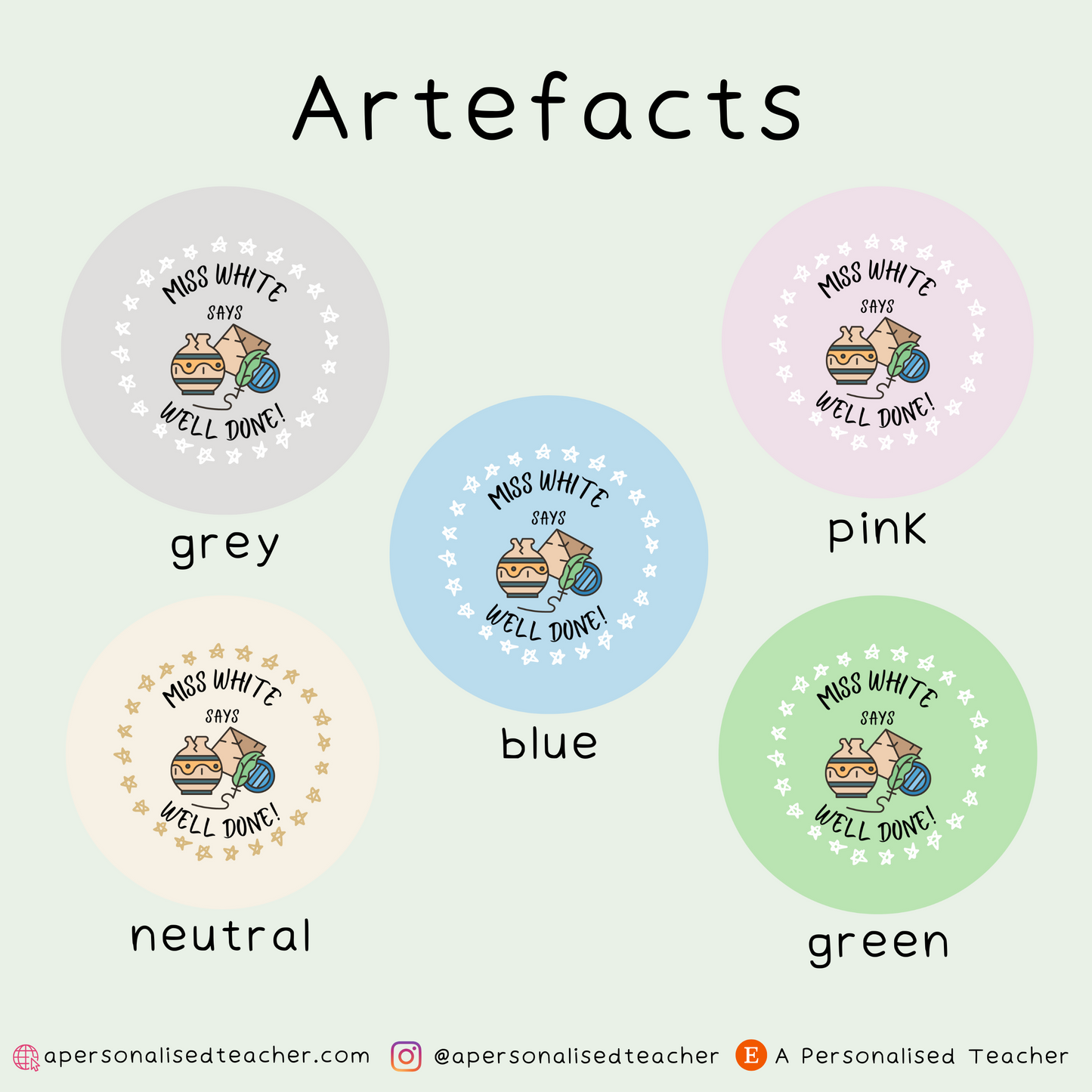 Personalised History Teacher Stickers