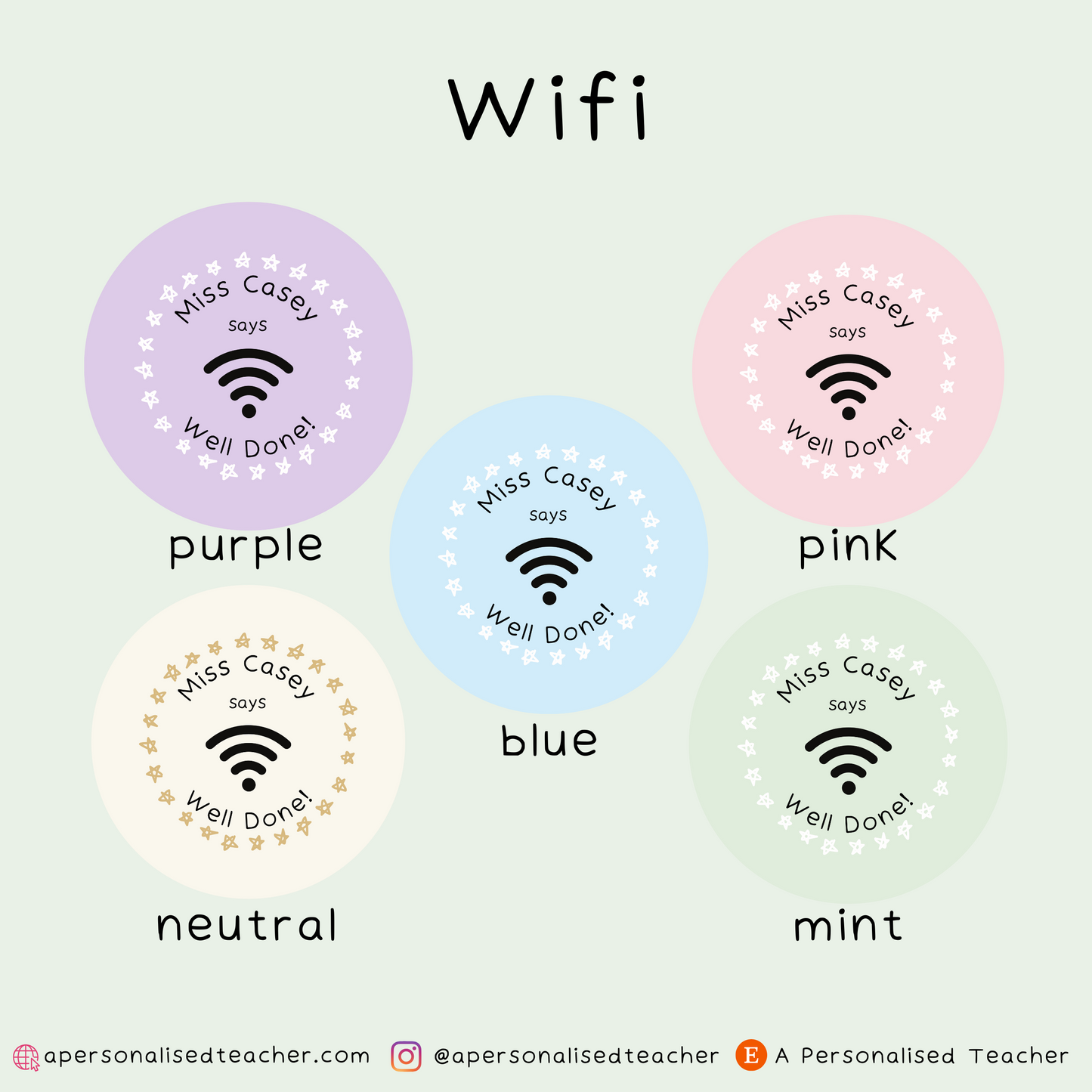 Personalised Computing Teacher Stickers